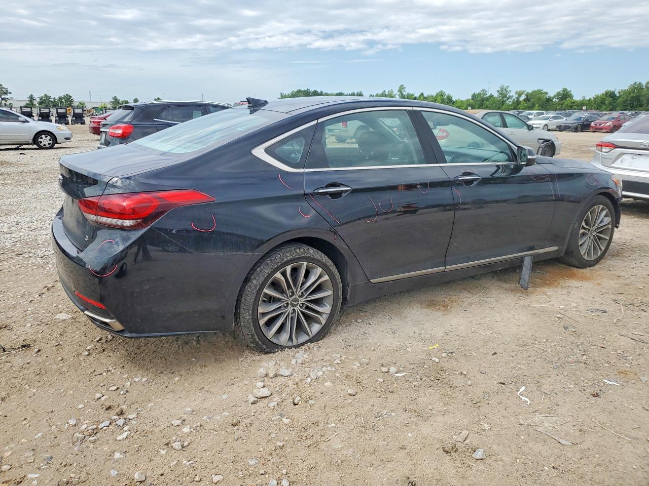 2015 Hyundai Genesis 3.8l Black vin: KMHGN4JE3FU032746