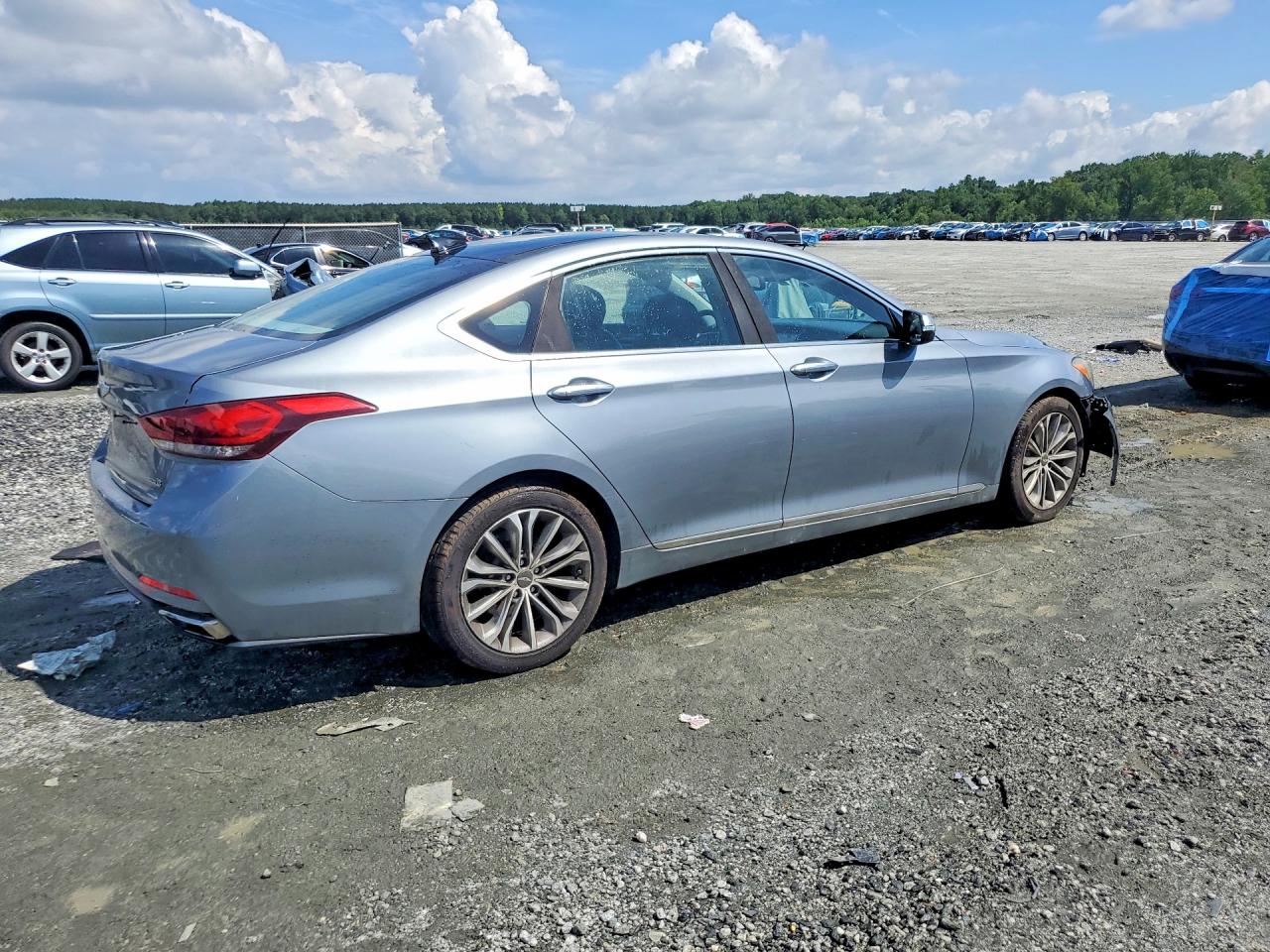 2015 Hyundai Genesis 3.8l Silver vin: KMHGN4JE3FU032939