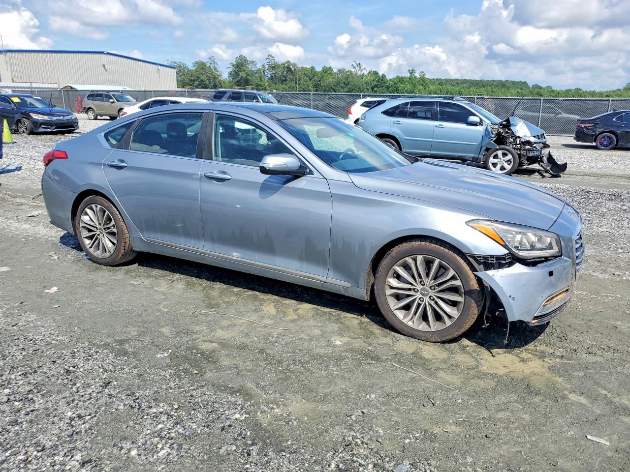 2015 Hyundai Genesis 3.8l Silver vin: KMHGN4JE3FU032939