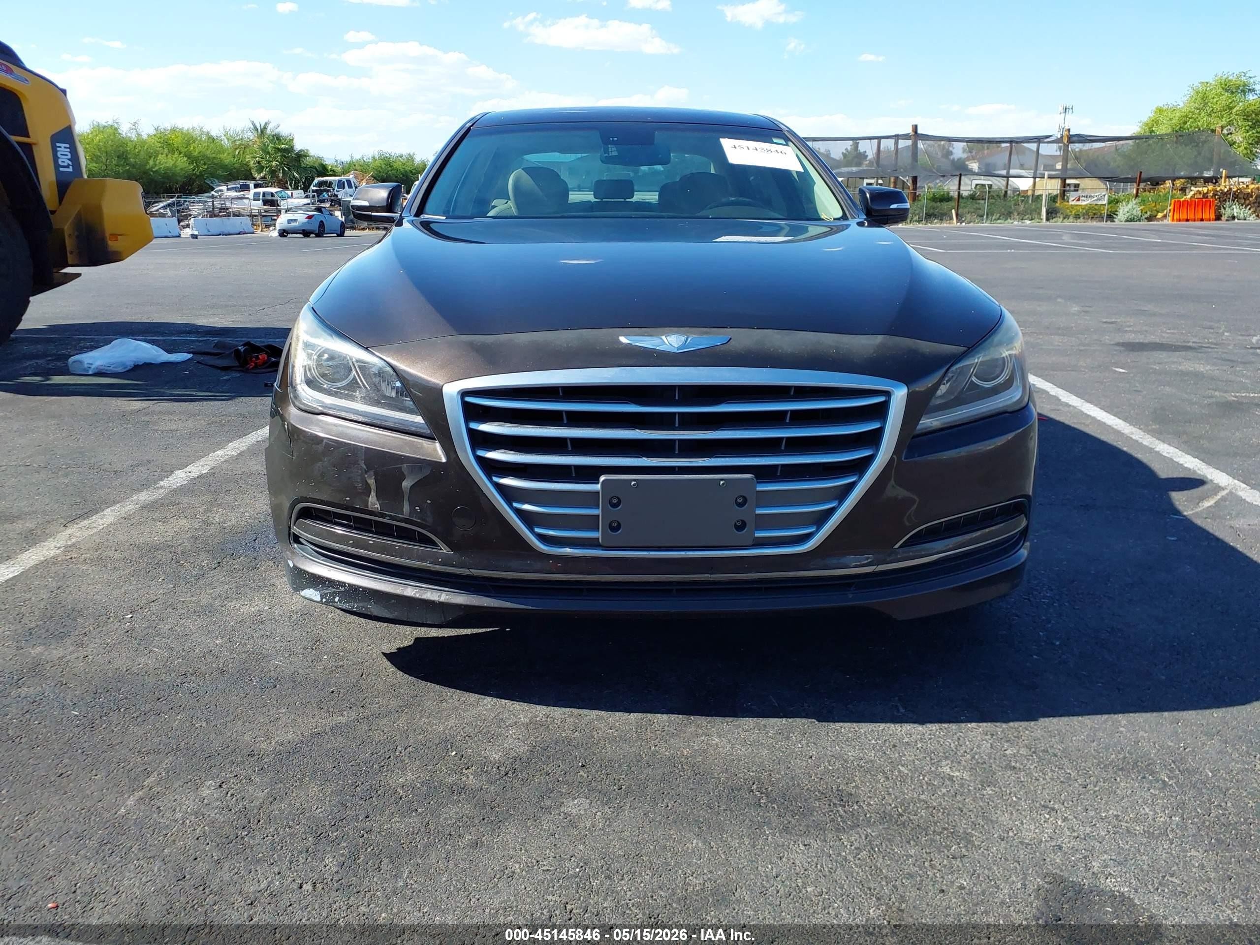 2015 Hyundai Genesis 3.8 Brown vin: KMHGN4JE3FU035050