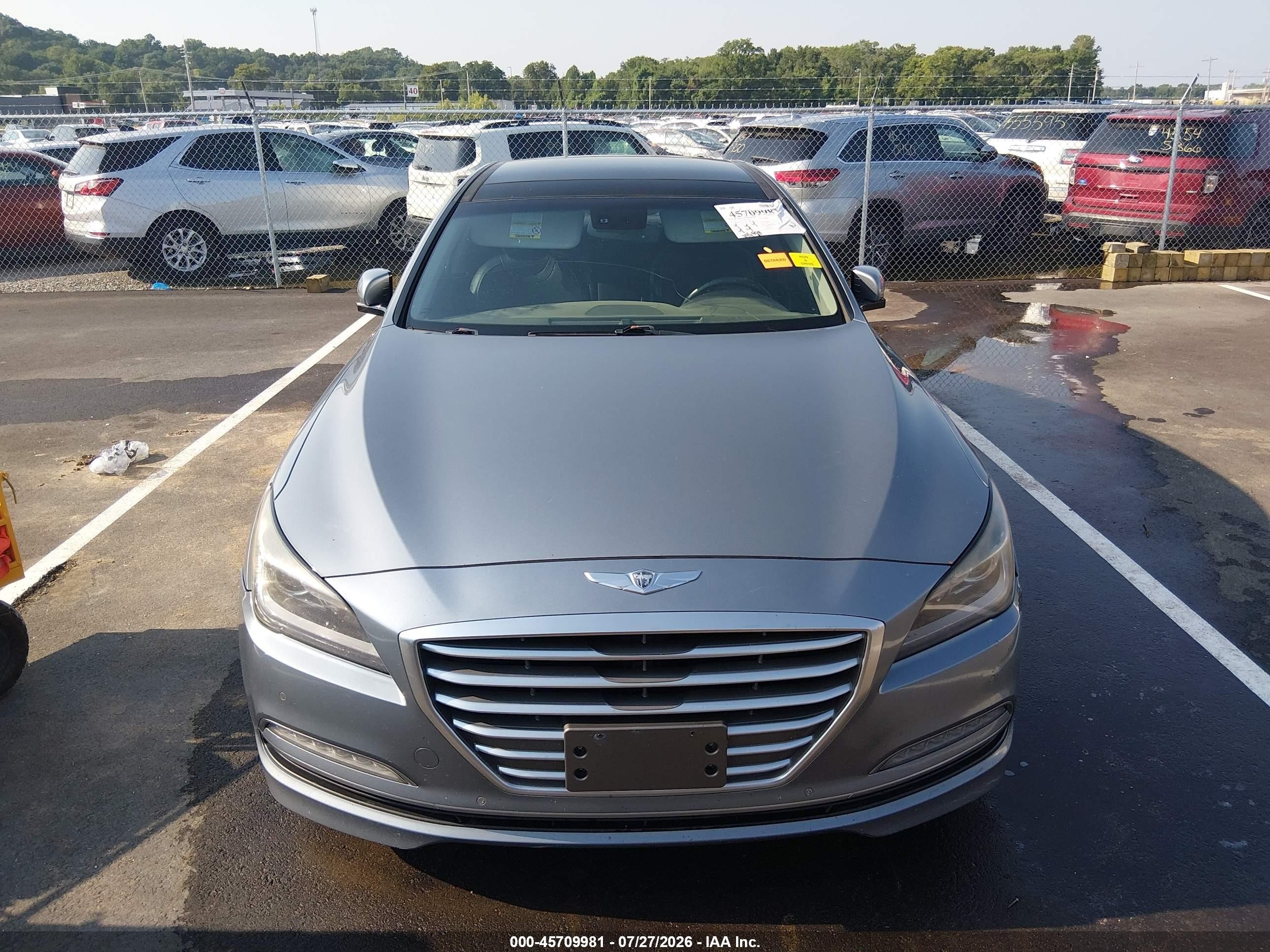 2015 Hyundai Genesis 3.8 Luxury Gray vin: KMHGN4JE3FU035730