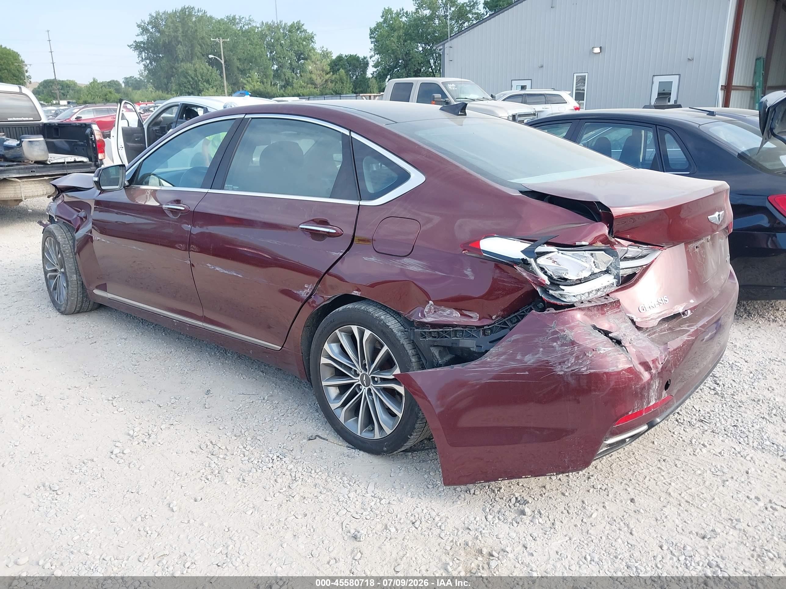 2015 Hyundai Genesis 3.8 Красный vin: KMHGN4JE3FU036103