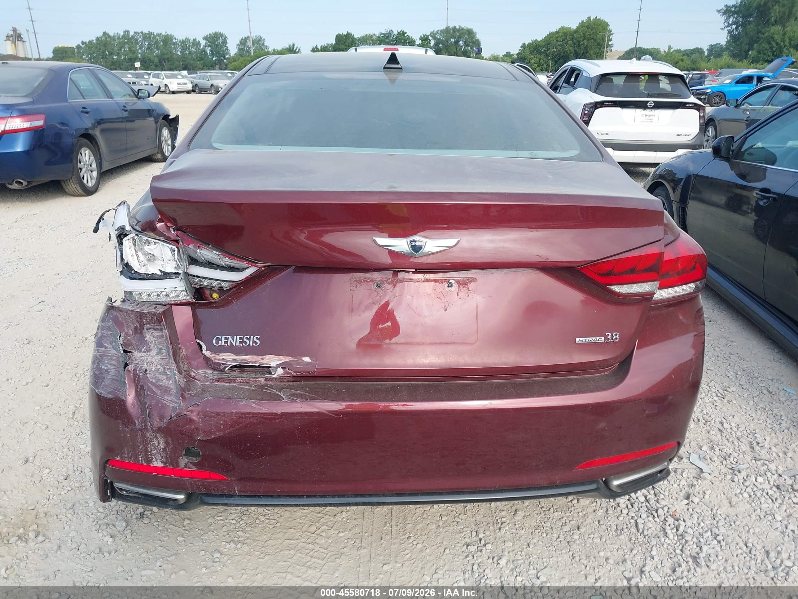 2015 Hyundai Genesis 3.8 Красный vin: KMHGN4JE3FU036103