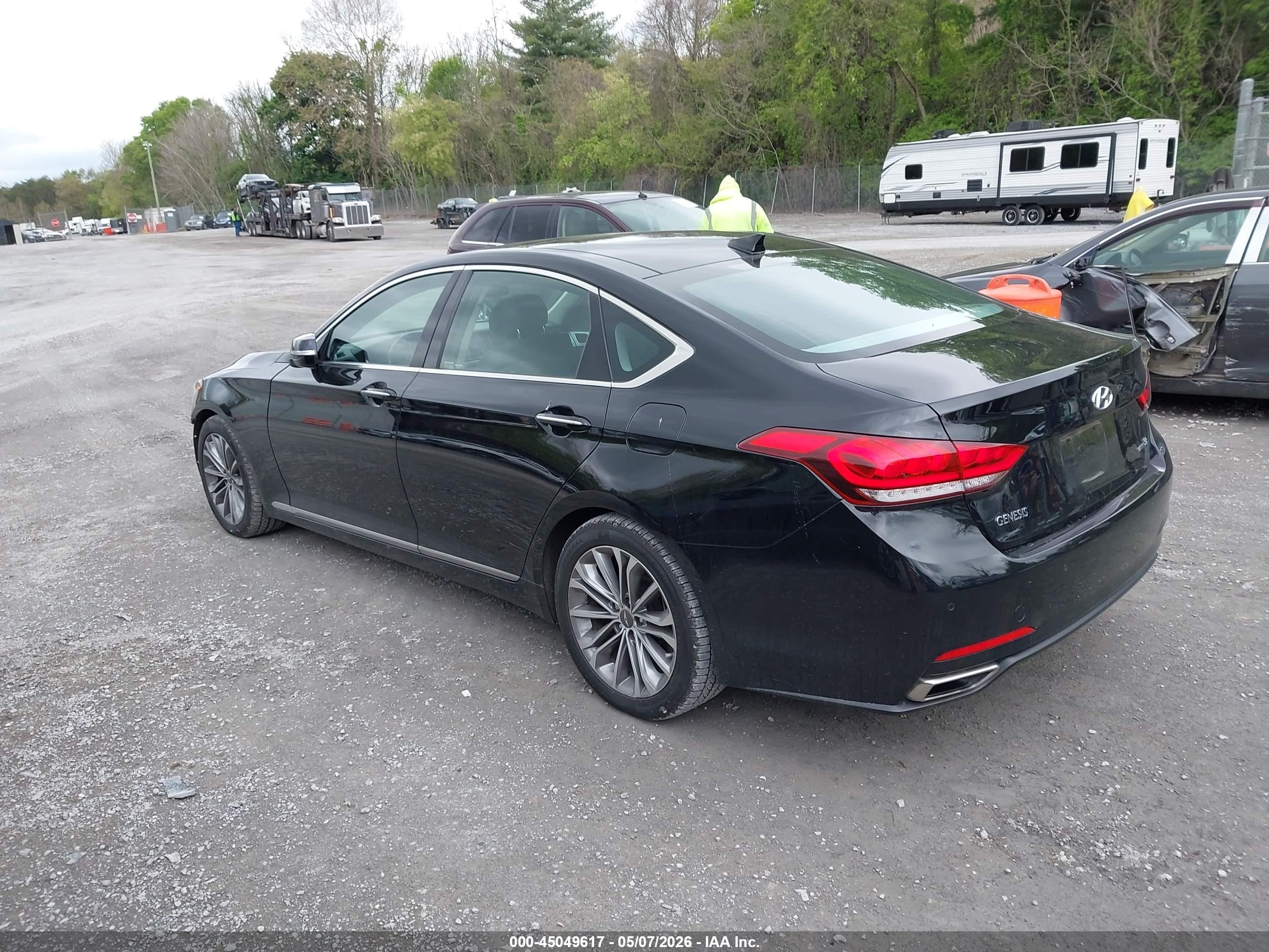2015 Hyundai Genesis 3.8 Черный vin: KMHGN4JE3FU038031