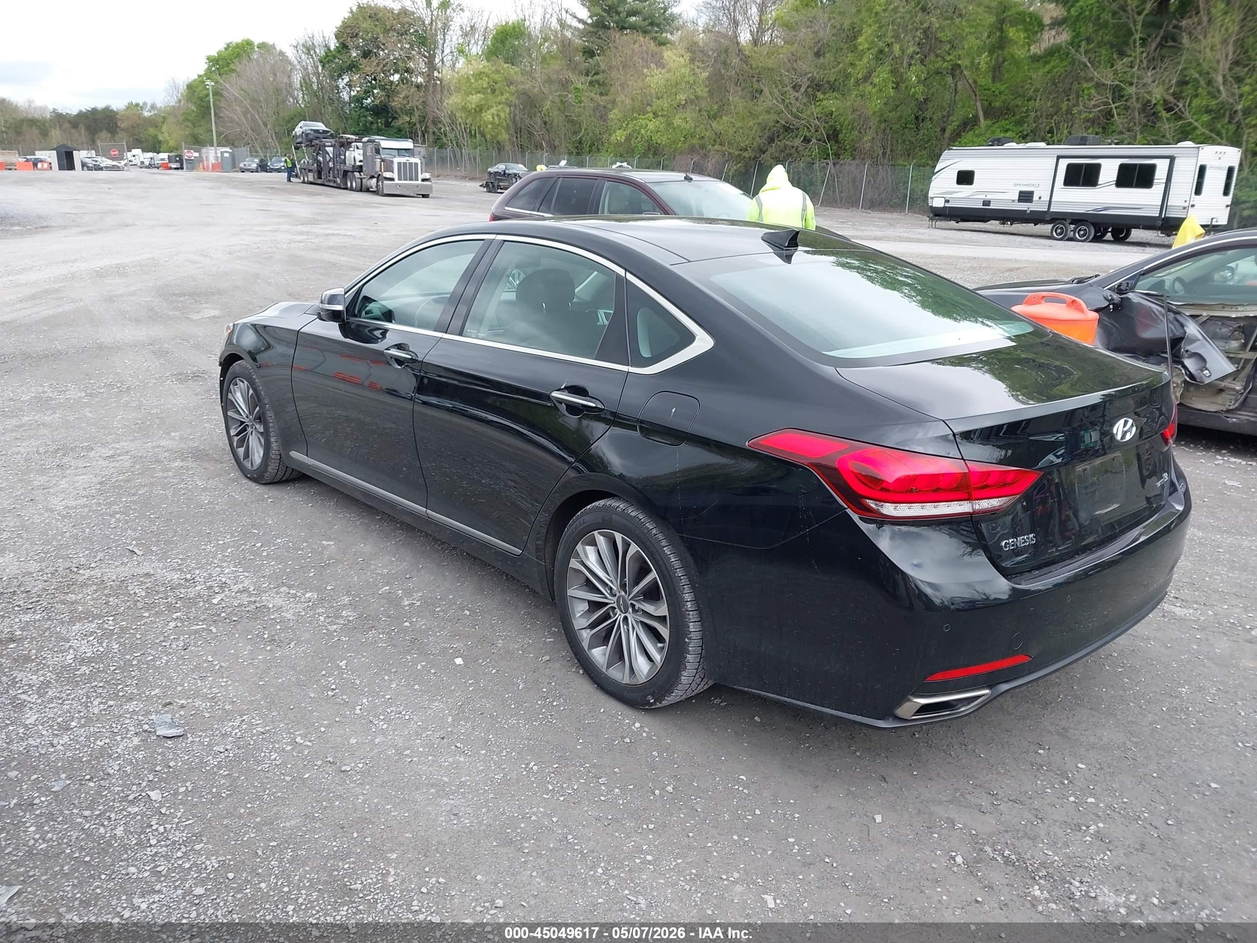 2015 Hyundai Genesis 3.8 Черный vin: KMHGN4JE3FU038031