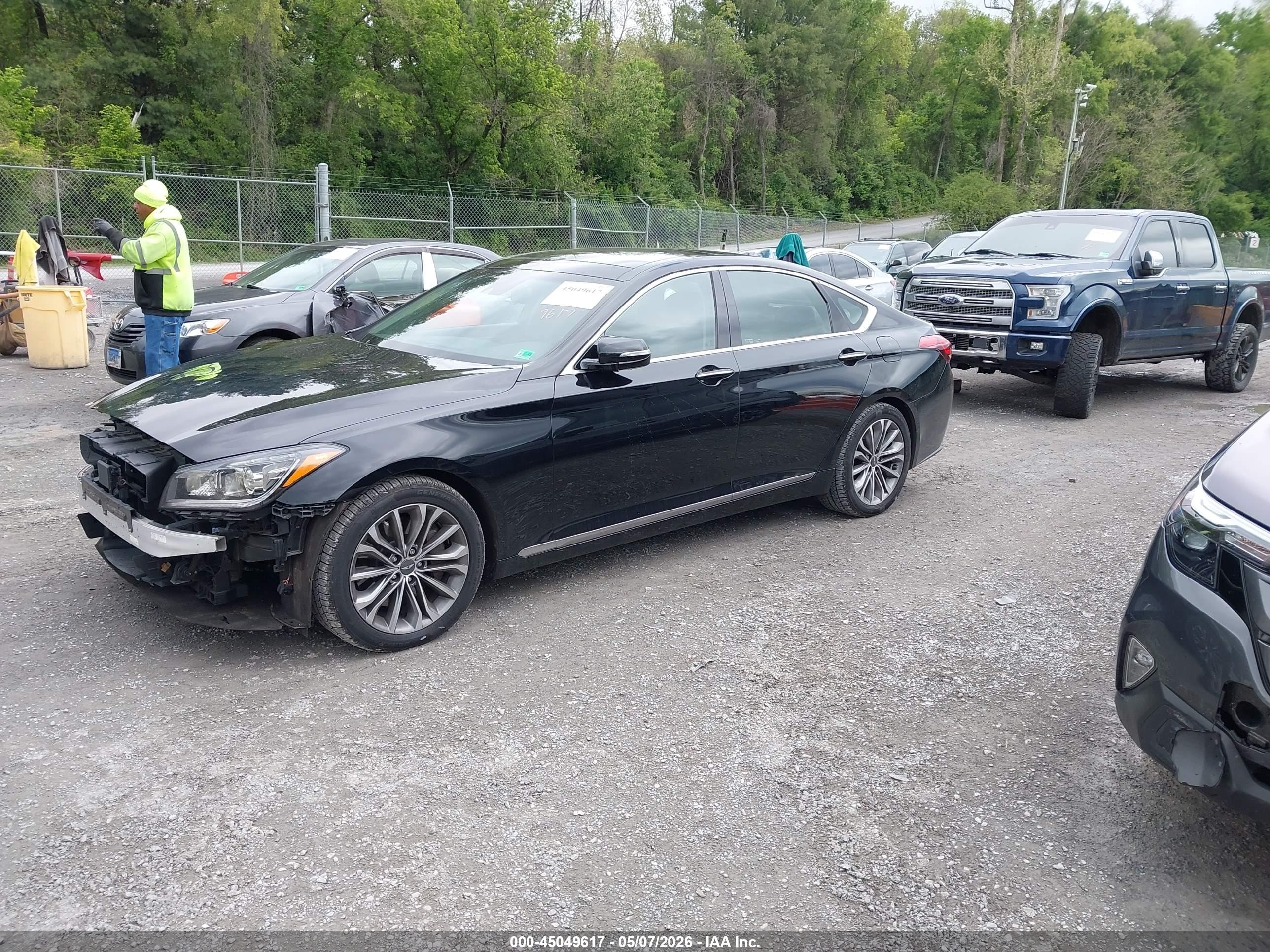2015 Hyundai Genesis 3.8 Черный vin: KMHGN4JE3FU038031