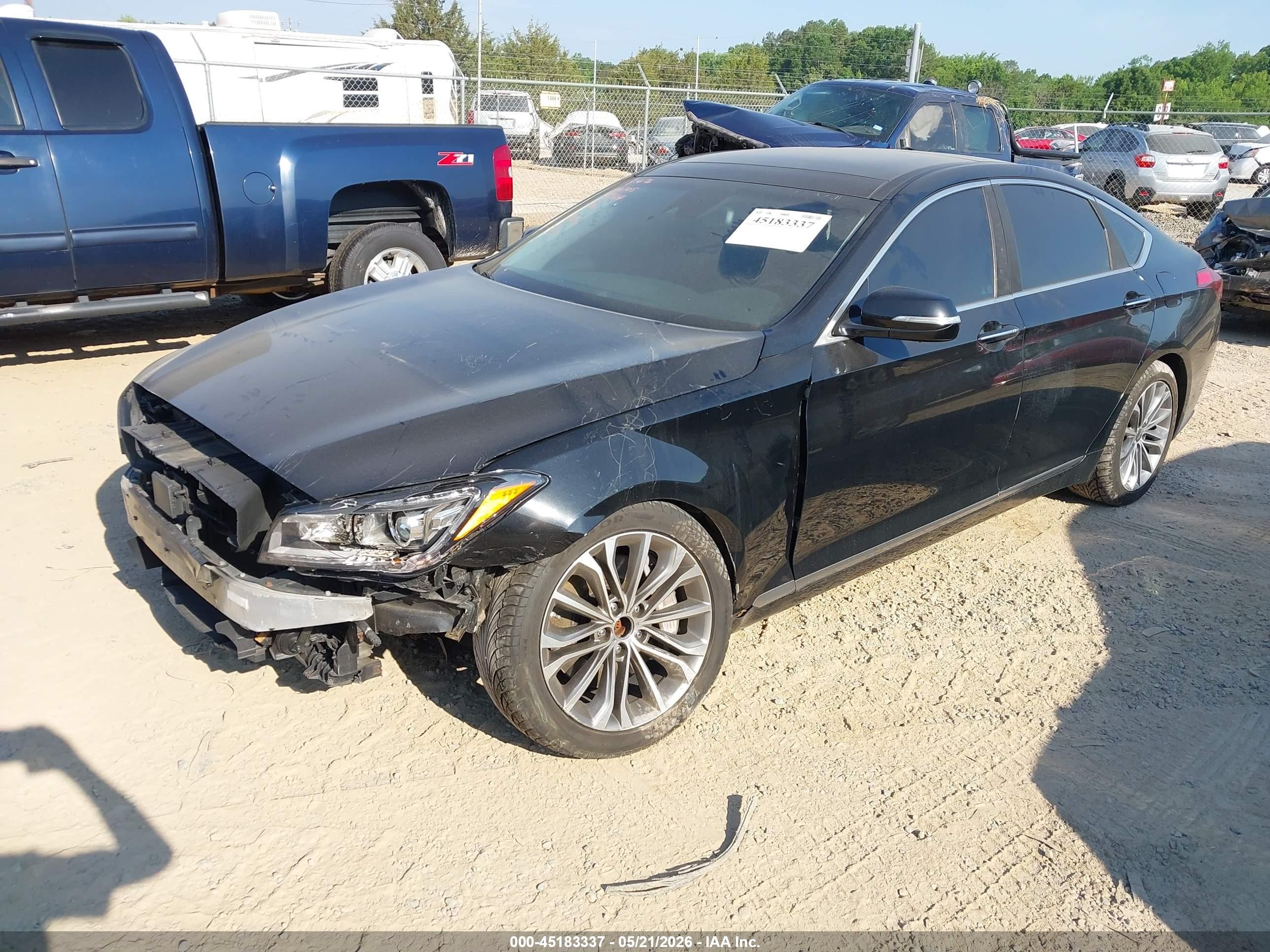 2015 Hyundai Genesis 3.8 Черный vin: KMHGN4JE3FU039664
