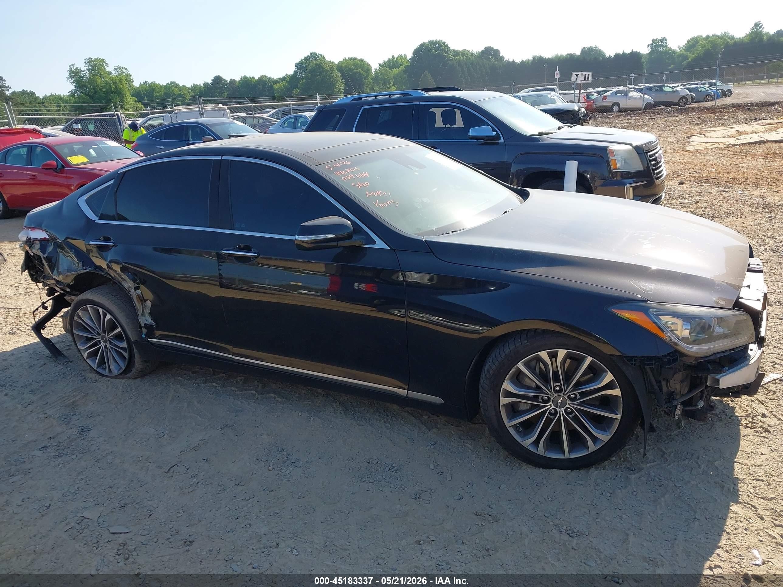 2015 Hyundai Genesis 3.8 Черный vin: KMHGN4JE3FU039664