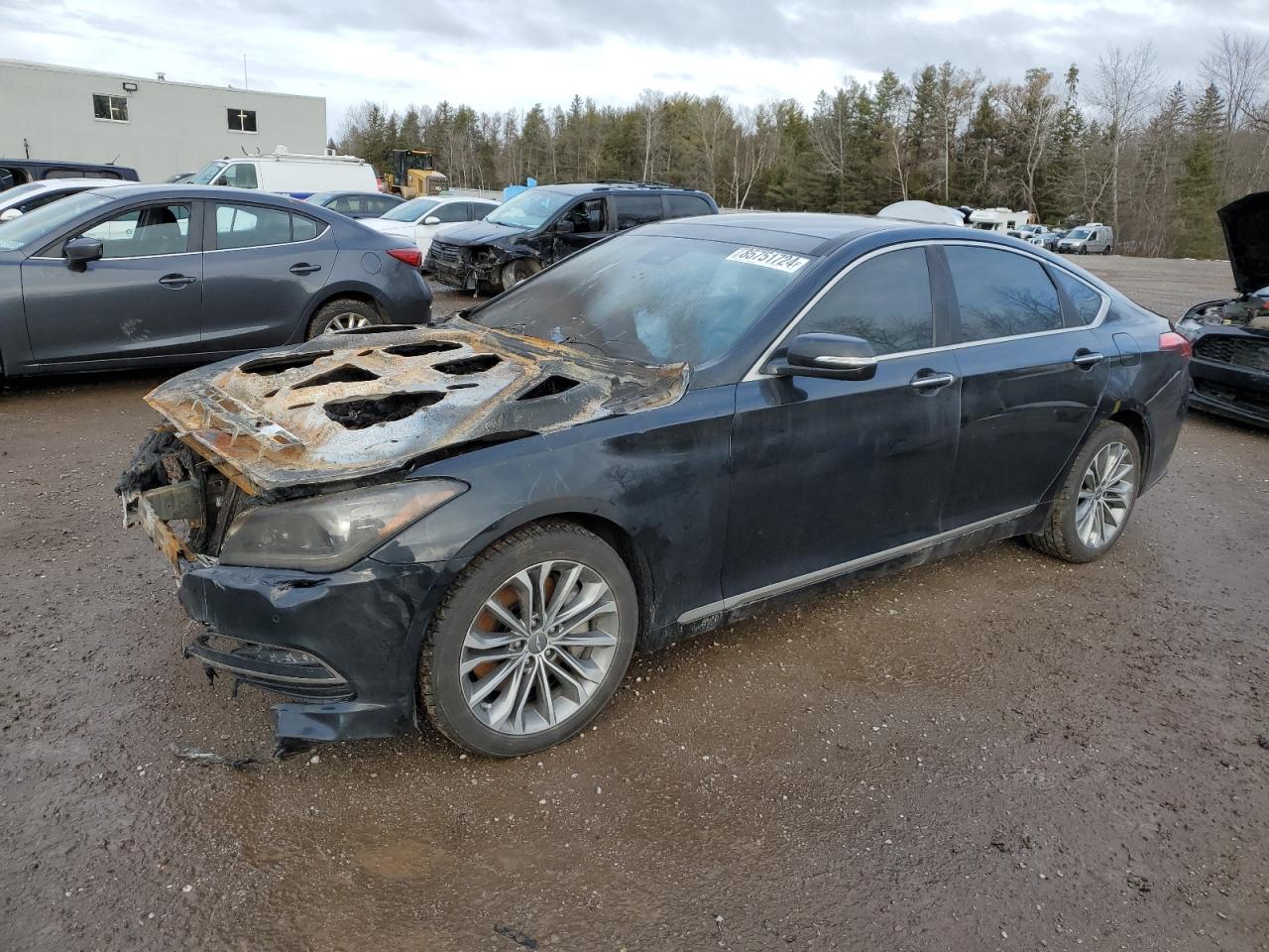 2015 Hyundai Genesis 3.8l Black vin: KMHGN4JE3FU043598