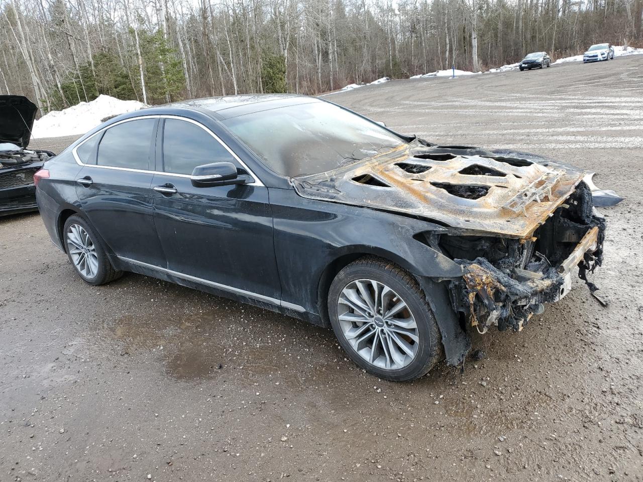 2015 Hyundai Genesis 3.8l Черный vin: KMHGN4JE3FU043598