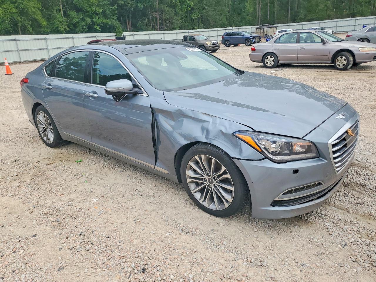 2015 Hyundai Genesis 3.8l Silver vin: KMHGN4JE3FU058165