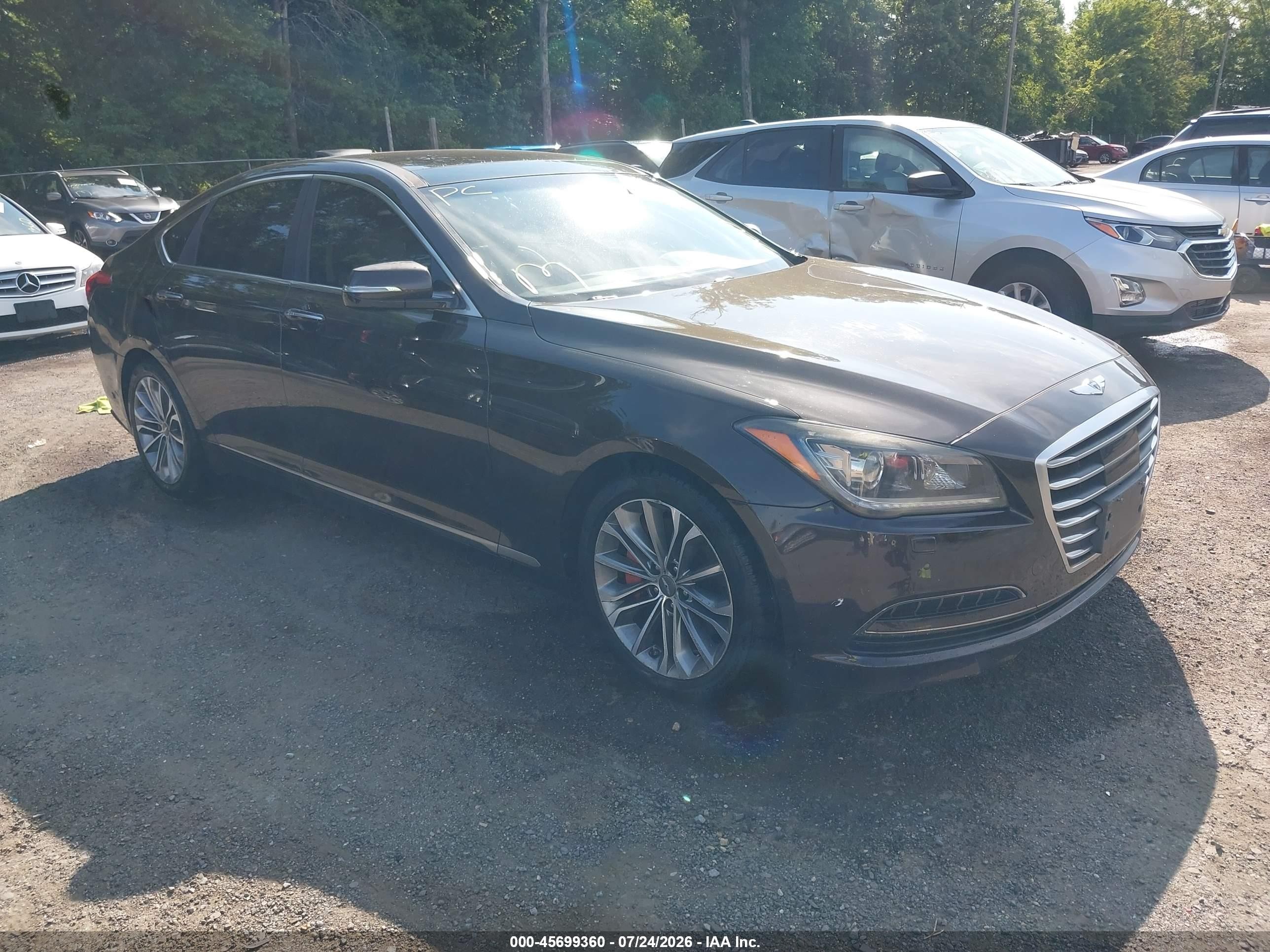 2015 Hyundai Genesis 3.8 Коричневый vin: KMHGN4JE3FU061146