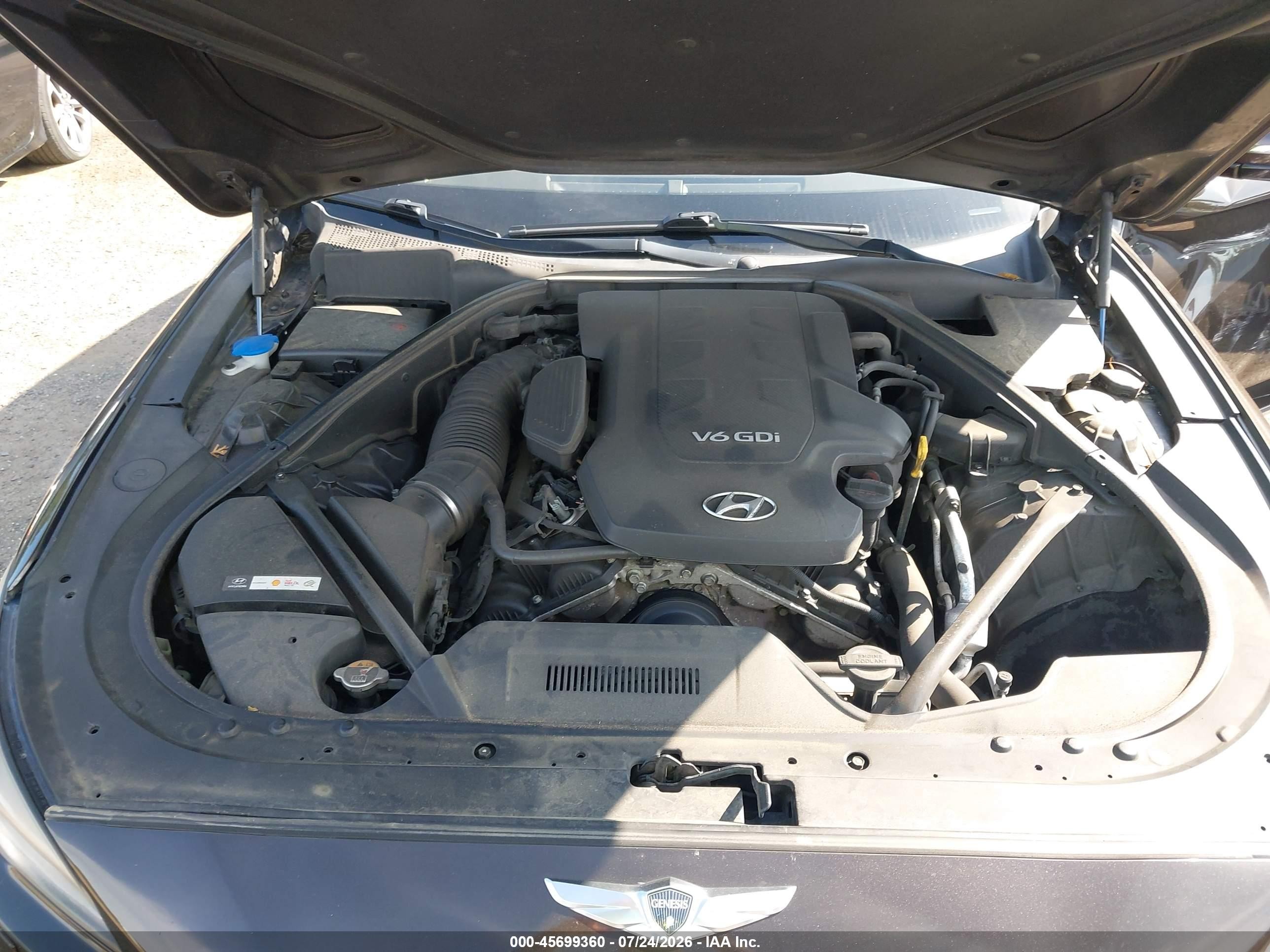 2015 Hyundai Genesis 3.8 Brown vin: KMHGN4JE3FU061146