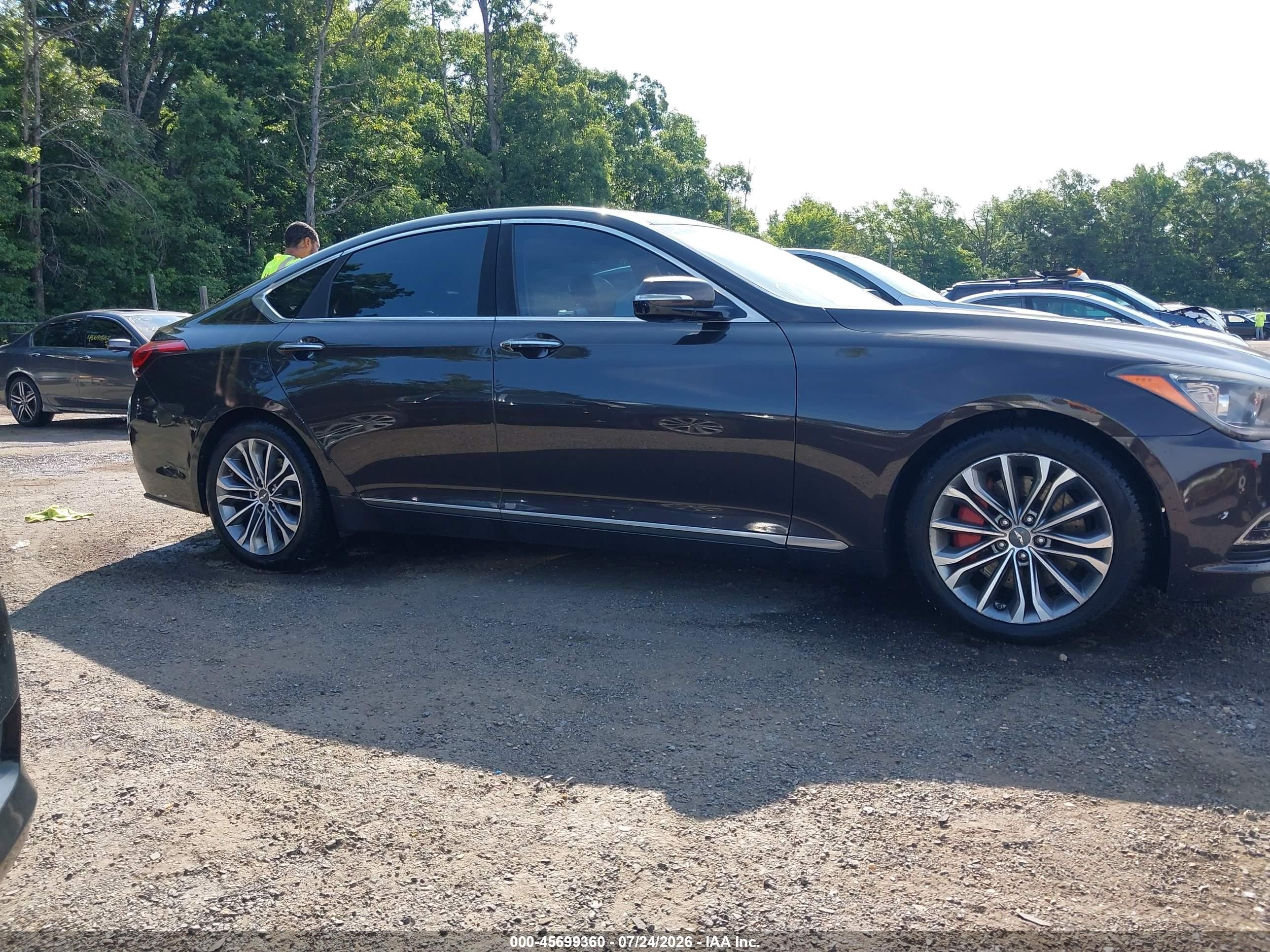 2015 Hyundai Genesis 3.8 Brown vin: KMHGN4JE3FU061146