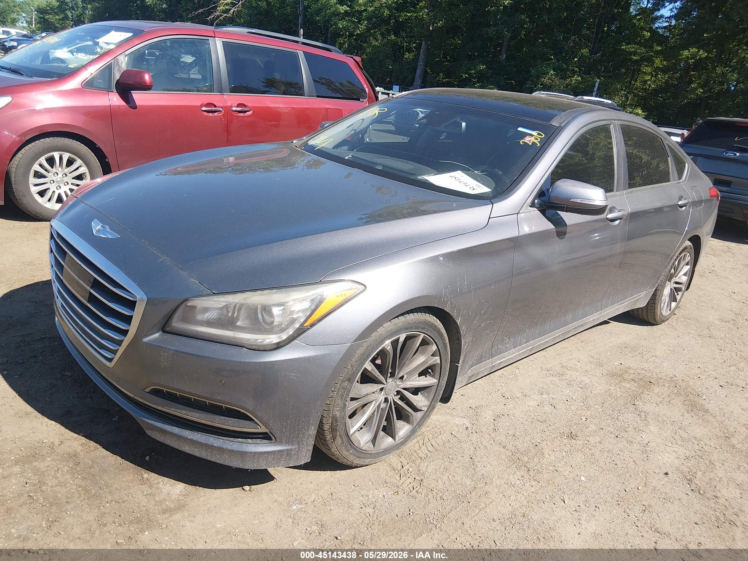 2015 Hyundai Genesis 3.8 Серый vin: KMHGN4JE3FU064080