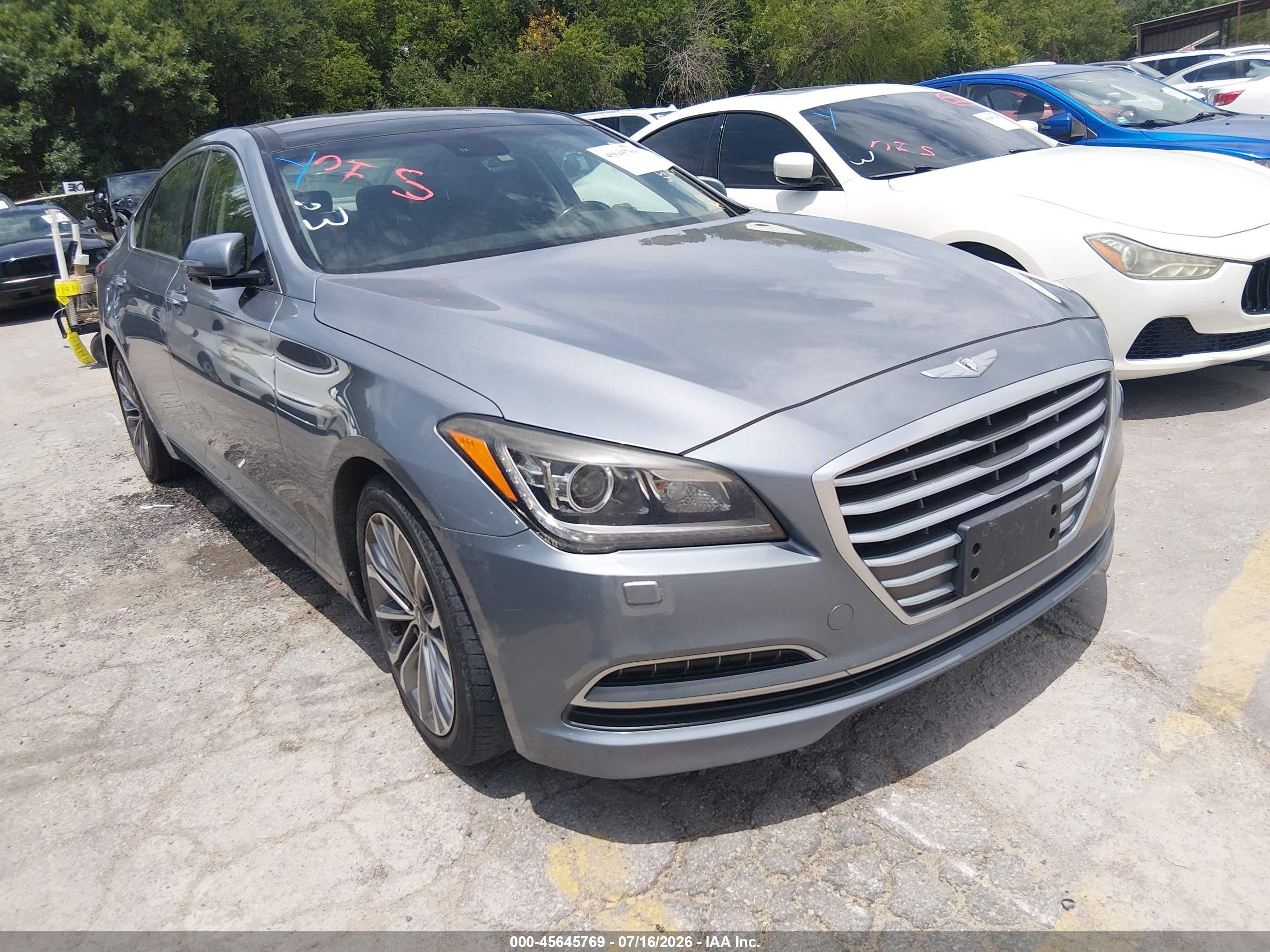 2015 Hyundai Genesis 3.8 Синий vin: KMHGN4JE3FU080554