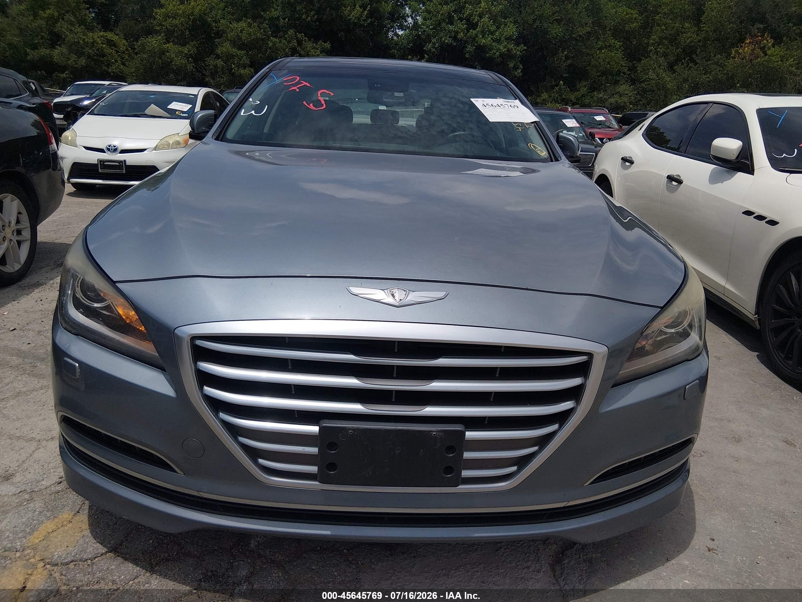 2015 Hyundai Genesis 3.8 Blue vin: KMHGN4JE3FU080554