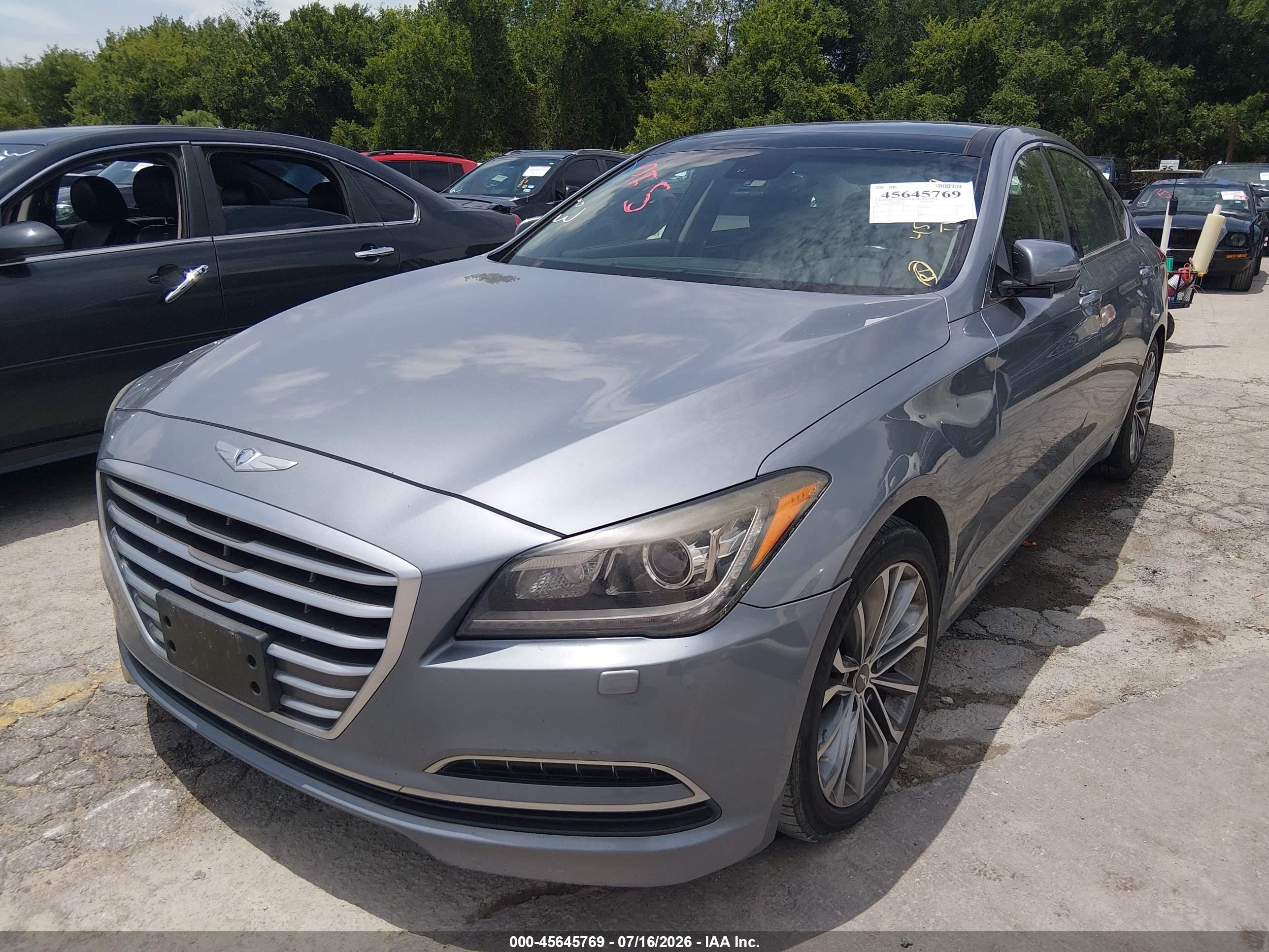 2015 Hyundai Genesis 3.8 Blue vin: KMHGN4JE3FU080554