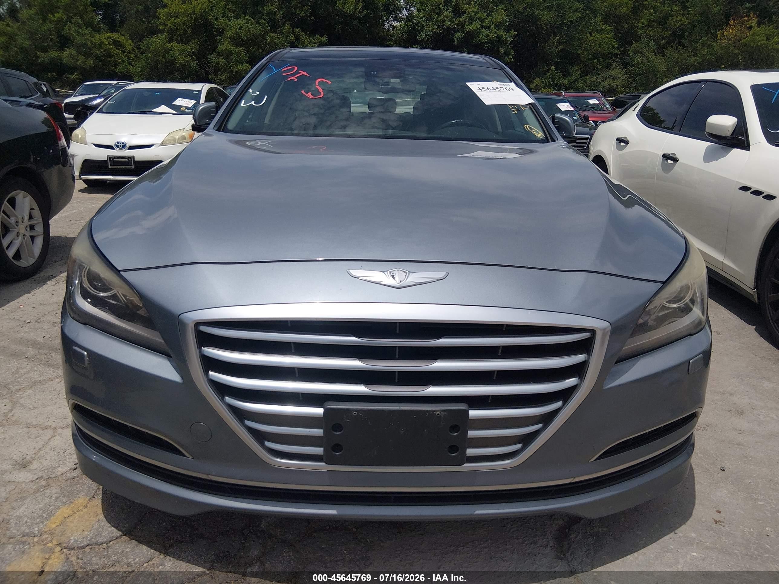 2015 Hyundai Genesis 3.8 Blue vin: KMHGN4JE3FU080554