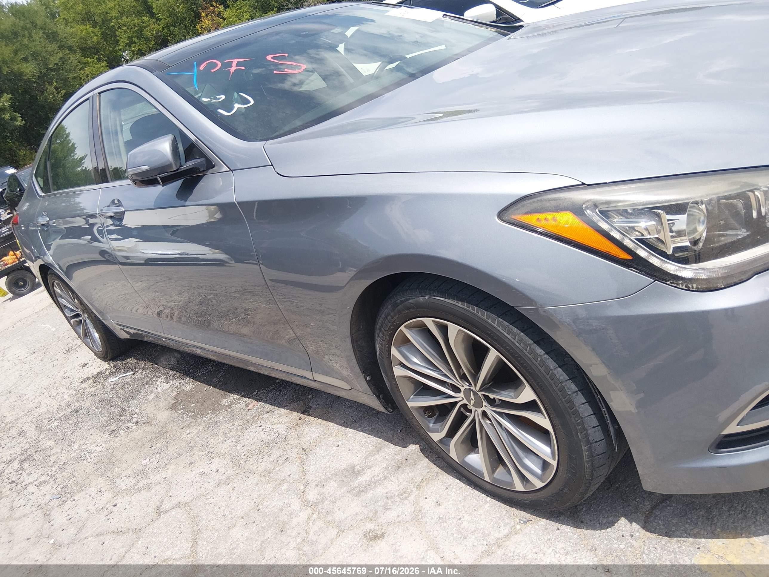 2015 Hyundai Genesis 3.8 Blue vin: KMHGN4JE3FU080554