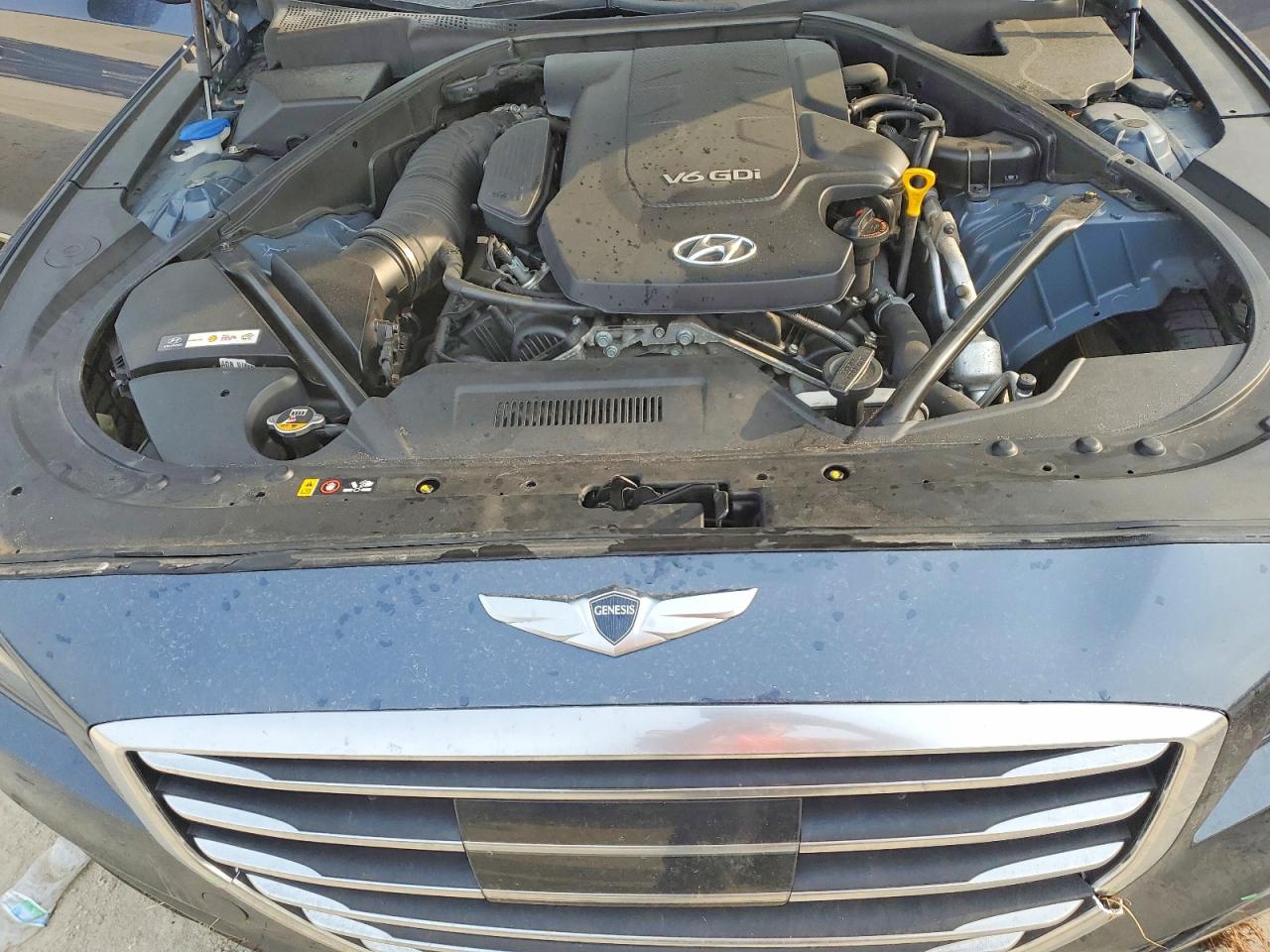 2015 Hyundai Genesis 3.8l Blue vin: KMHGN4JE3FU083812