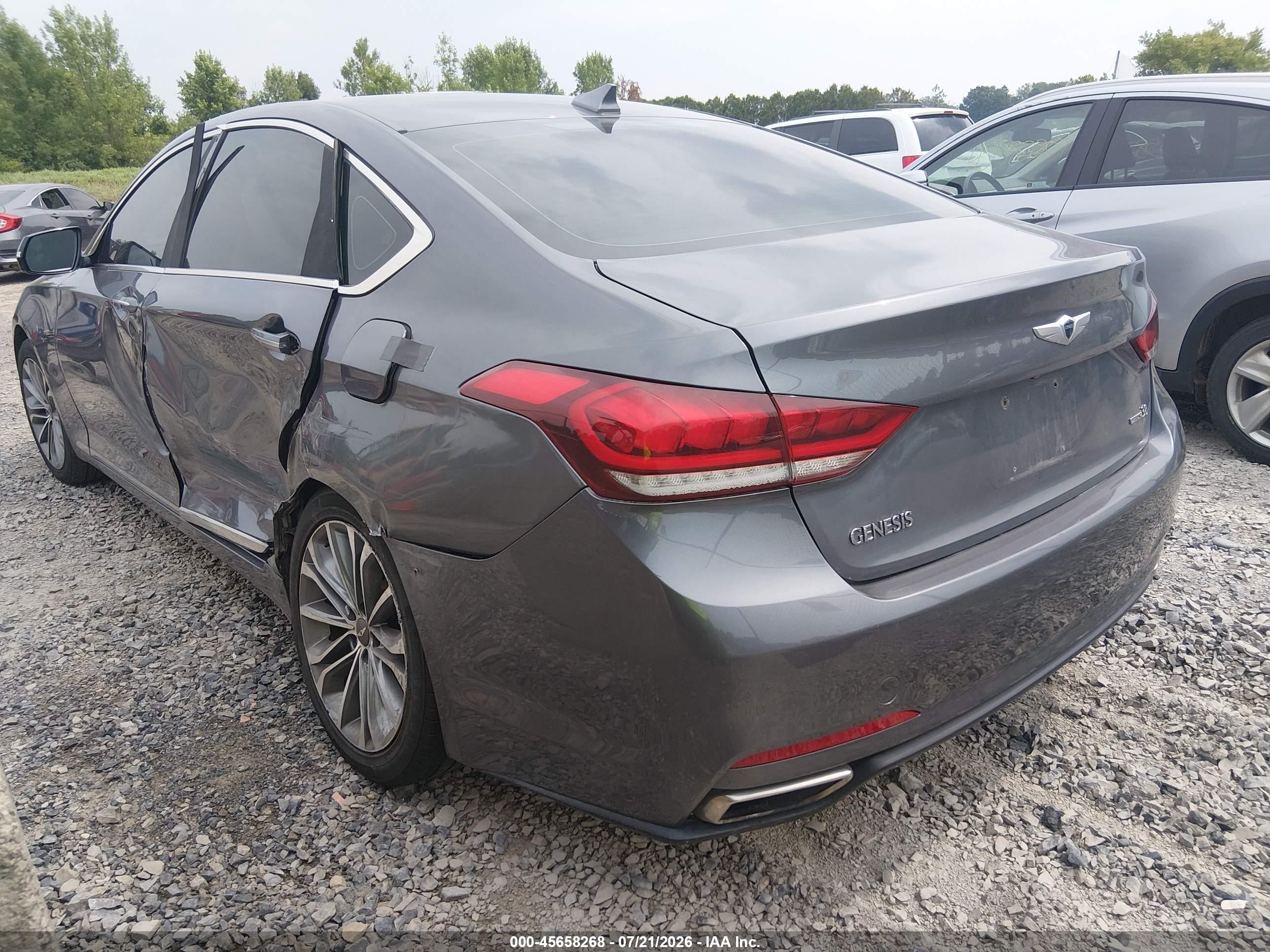 2015 Hyundai Genesis 3.8 Серый vin: KMHGN4JE3FU099945