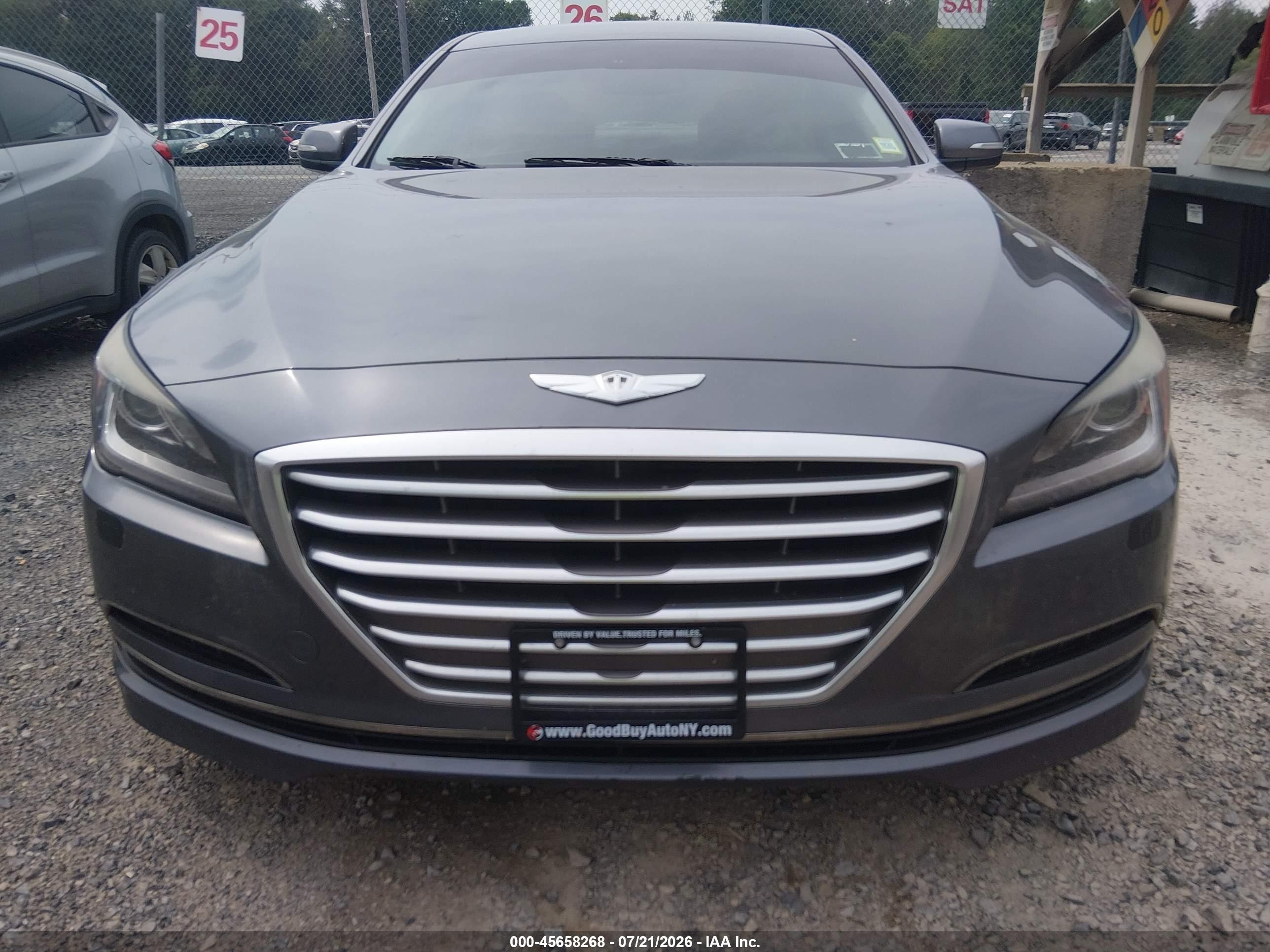 2015 Hyundai Genesis 3.8 Серый vin: KMHGN4JE3FU099945