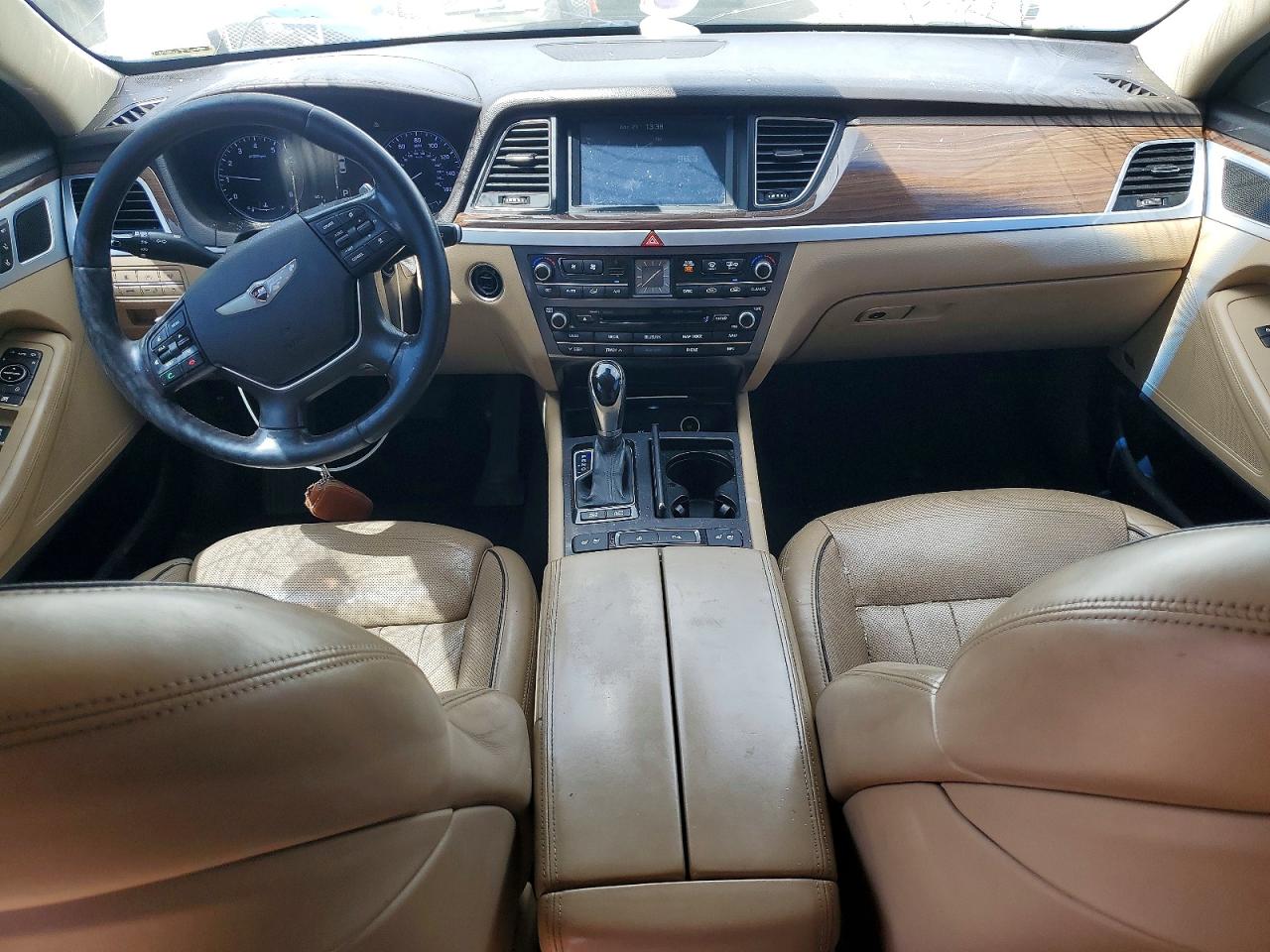 2015 Hyundai Genesis 3.8l White vin: KMHGN4JE4FU017706