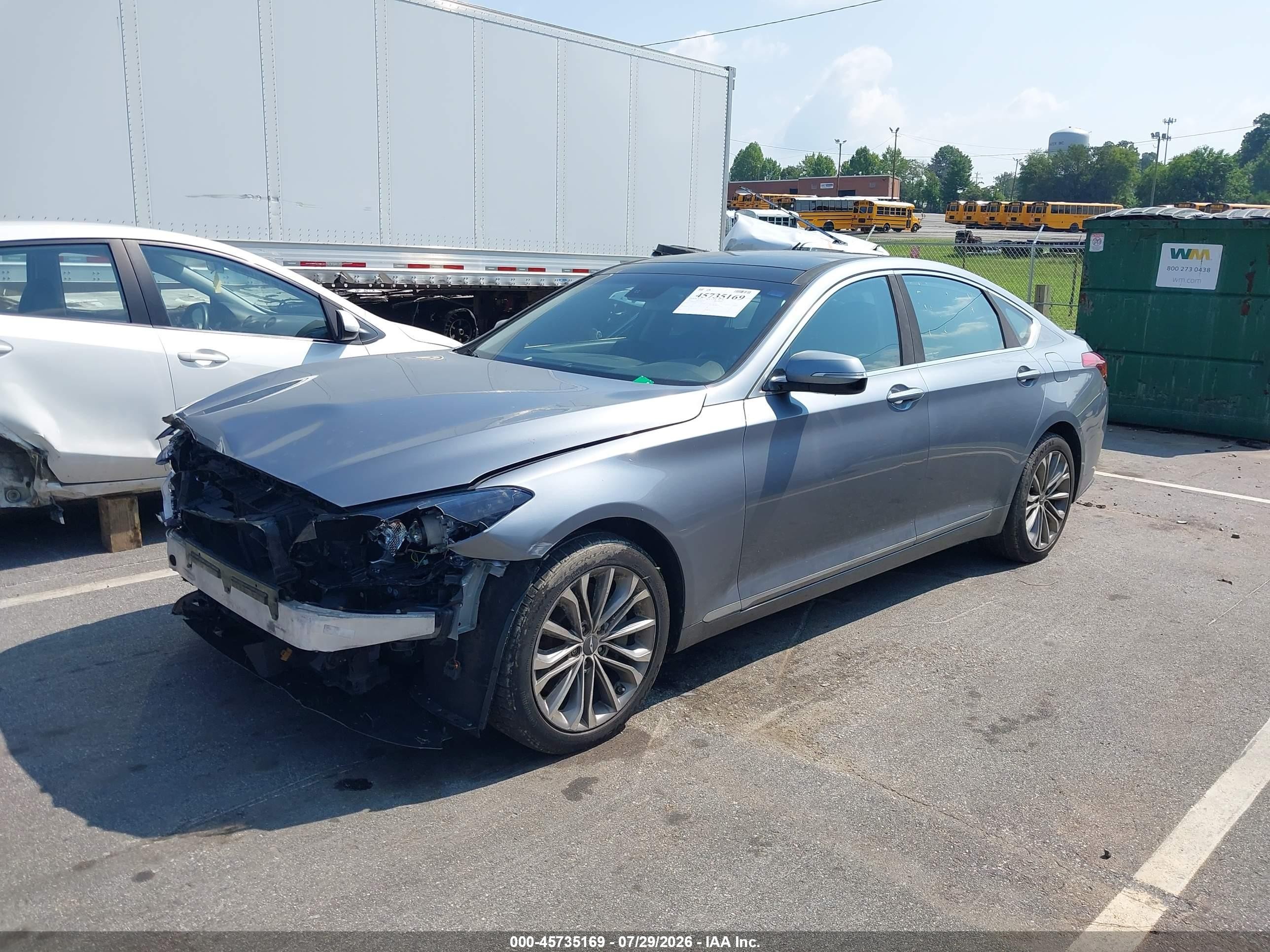 2015 Hyundai Genesis 3.8 Gray vin: KMHGN4JE4FU028012