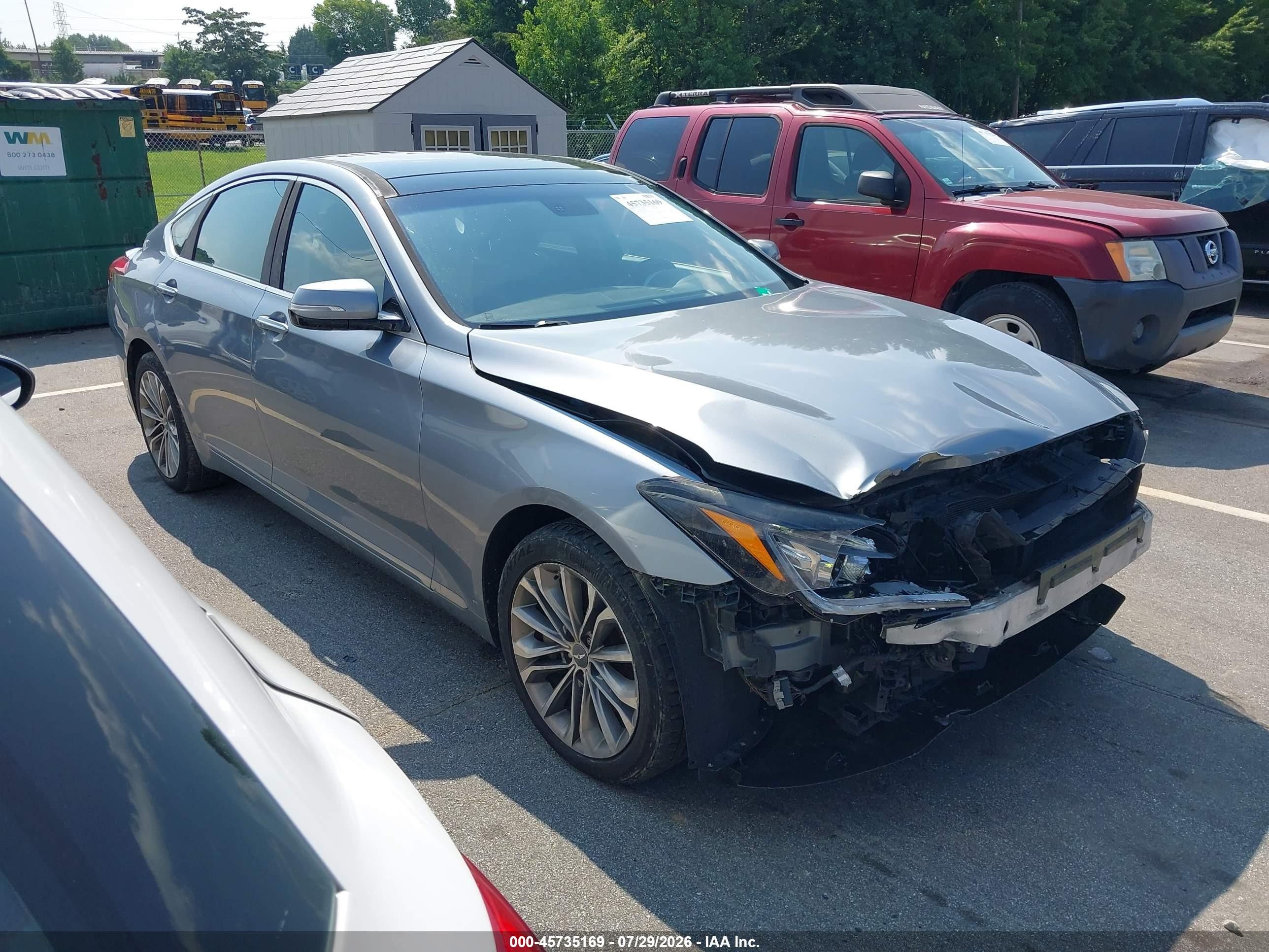 2015 Hyundai Genesis 3.8 Gray vin: KMHGN4JE4FU028012