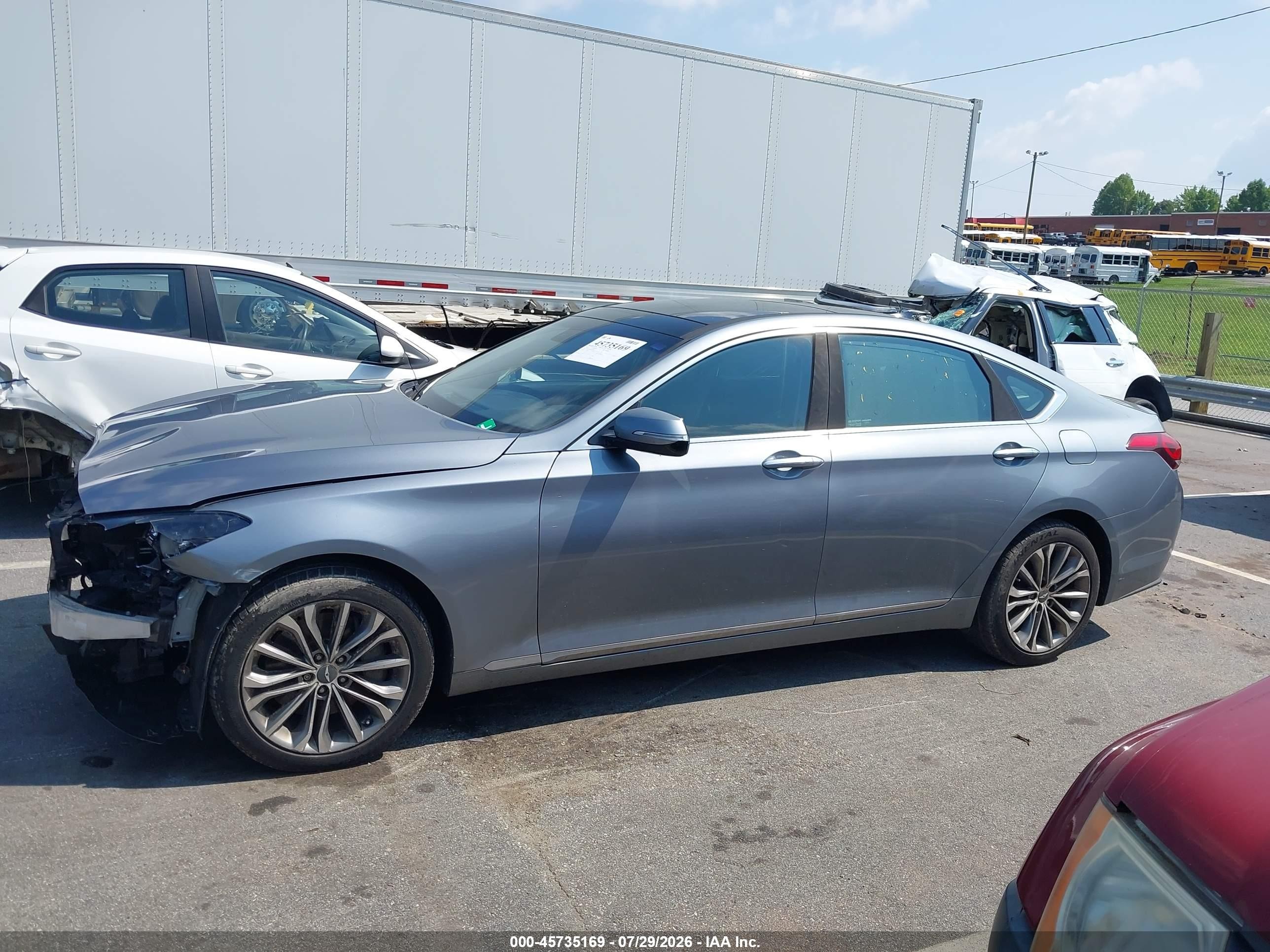 2015 Hyundai Genesis 3.8 Gray vin: KMHGN4JE4FU028012