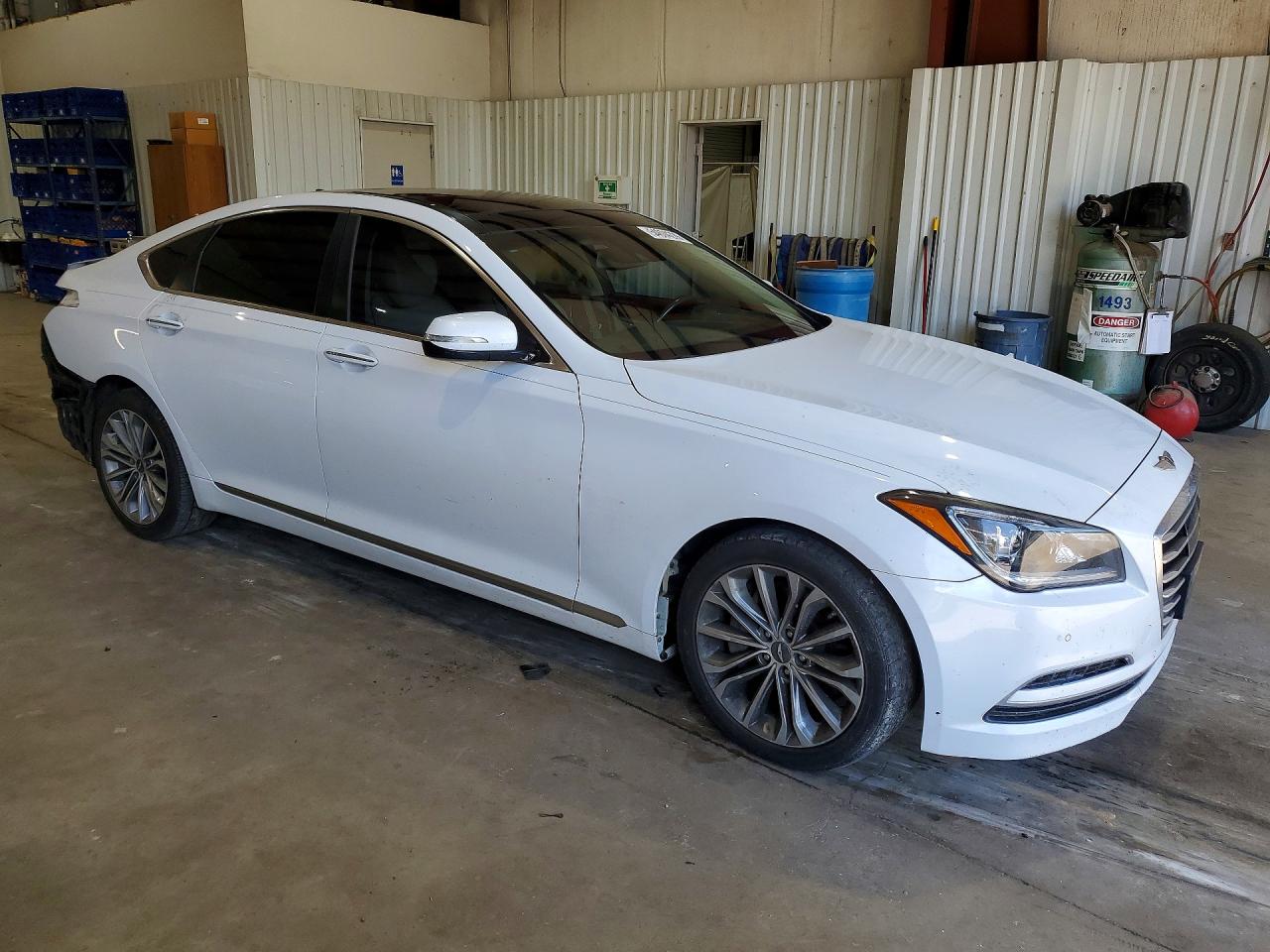 2015 Hyundai Genesis 3.8l White vin: KMHGN4JE4FU041746
