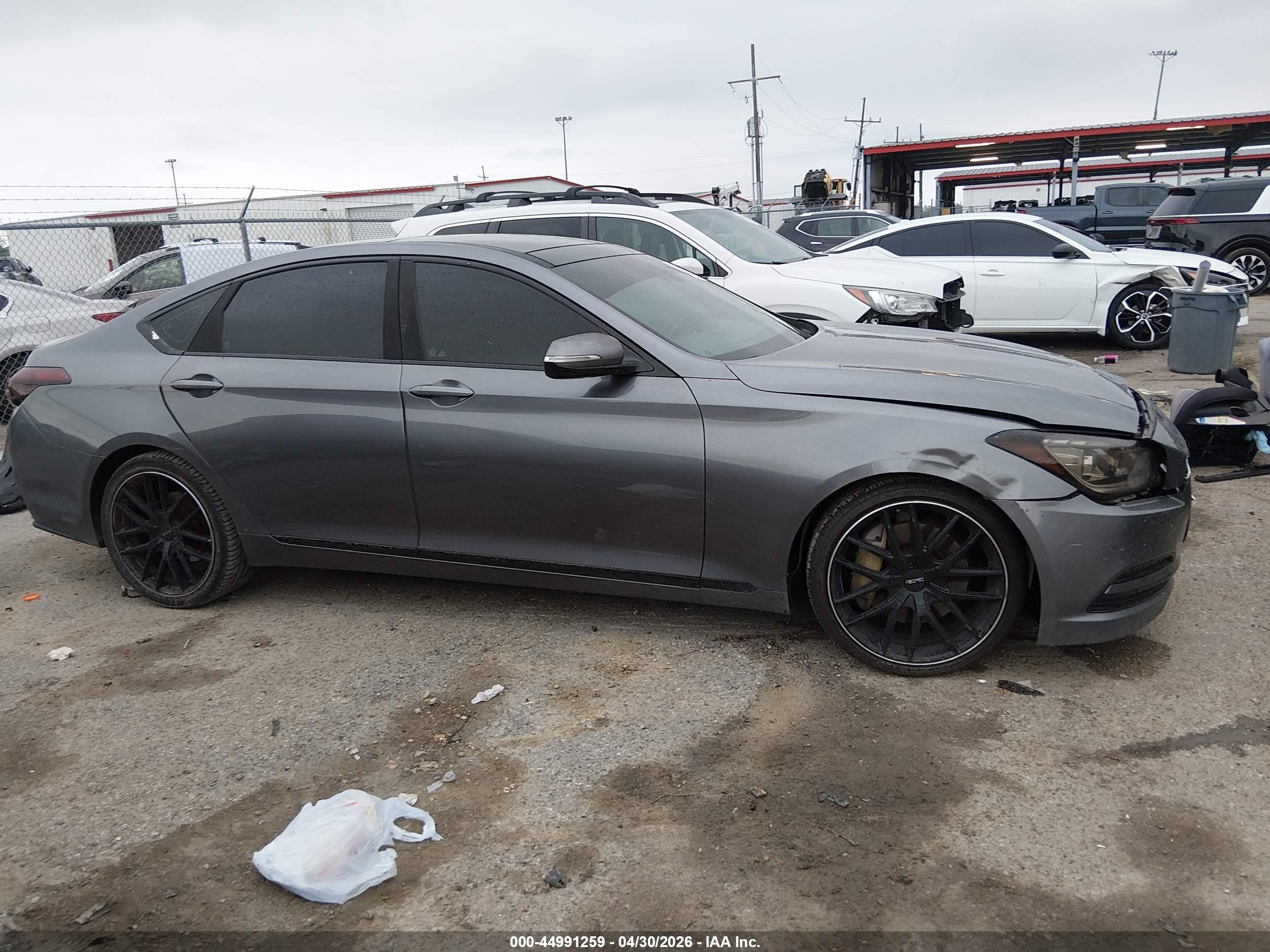 2015 Hyundai Genesis 3.8 Серый vin: KMHGN4JE4FU053556