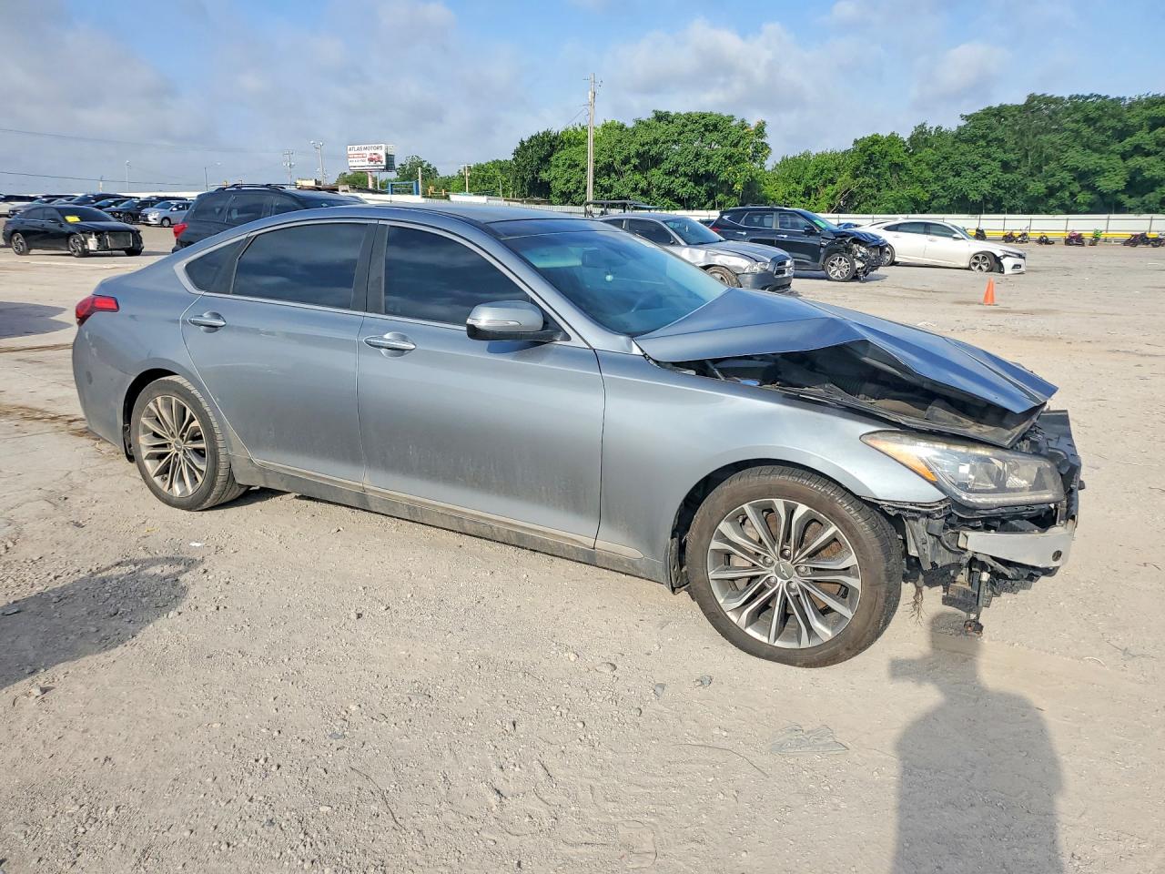 2015 Hyundai Genesis 3.8l Серебряный vin: KMHGN4JE4FU058515