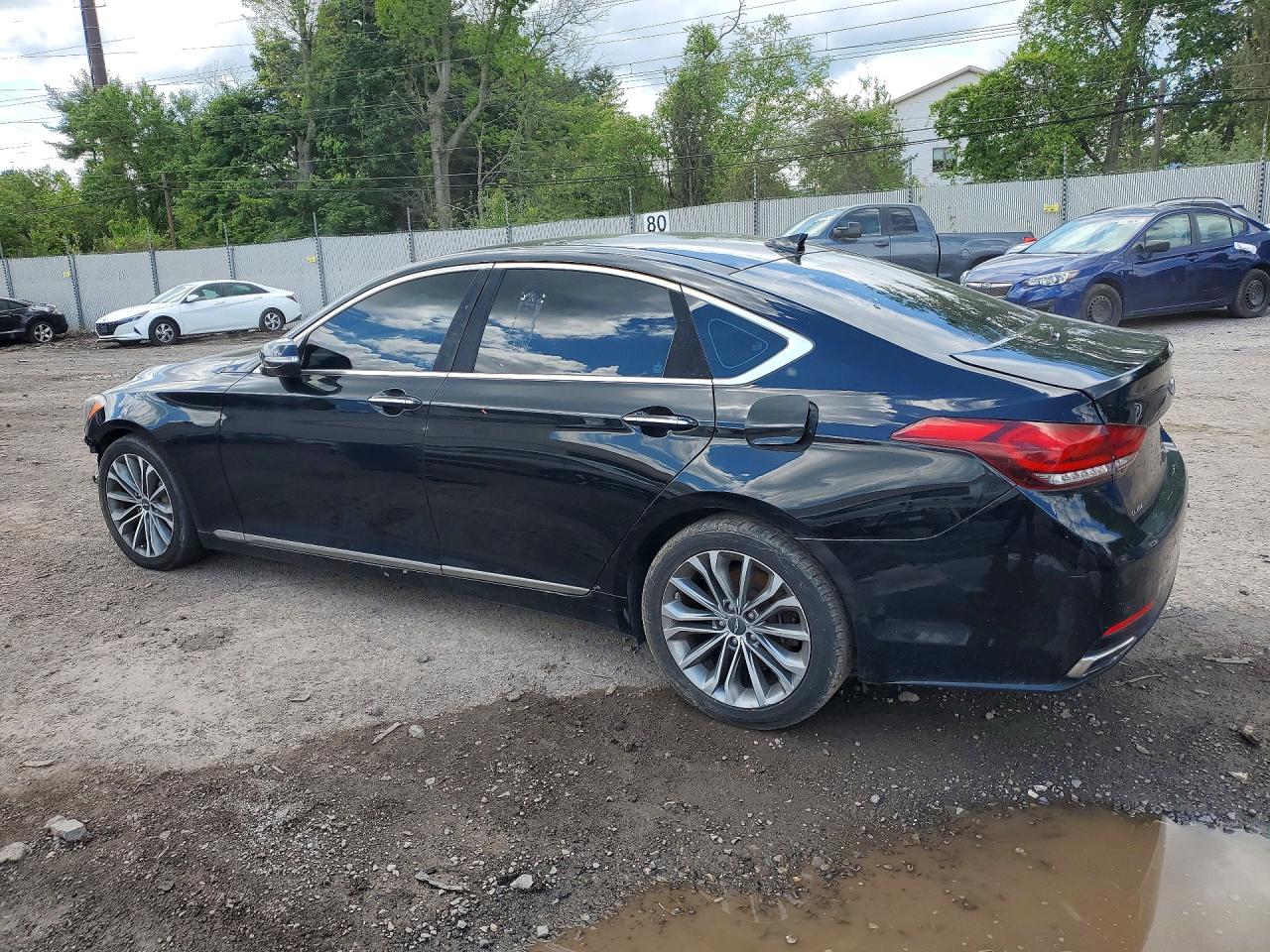 2015 Hyundai Genesis 3.8l Black vin: KMHGN4JE4FU059129