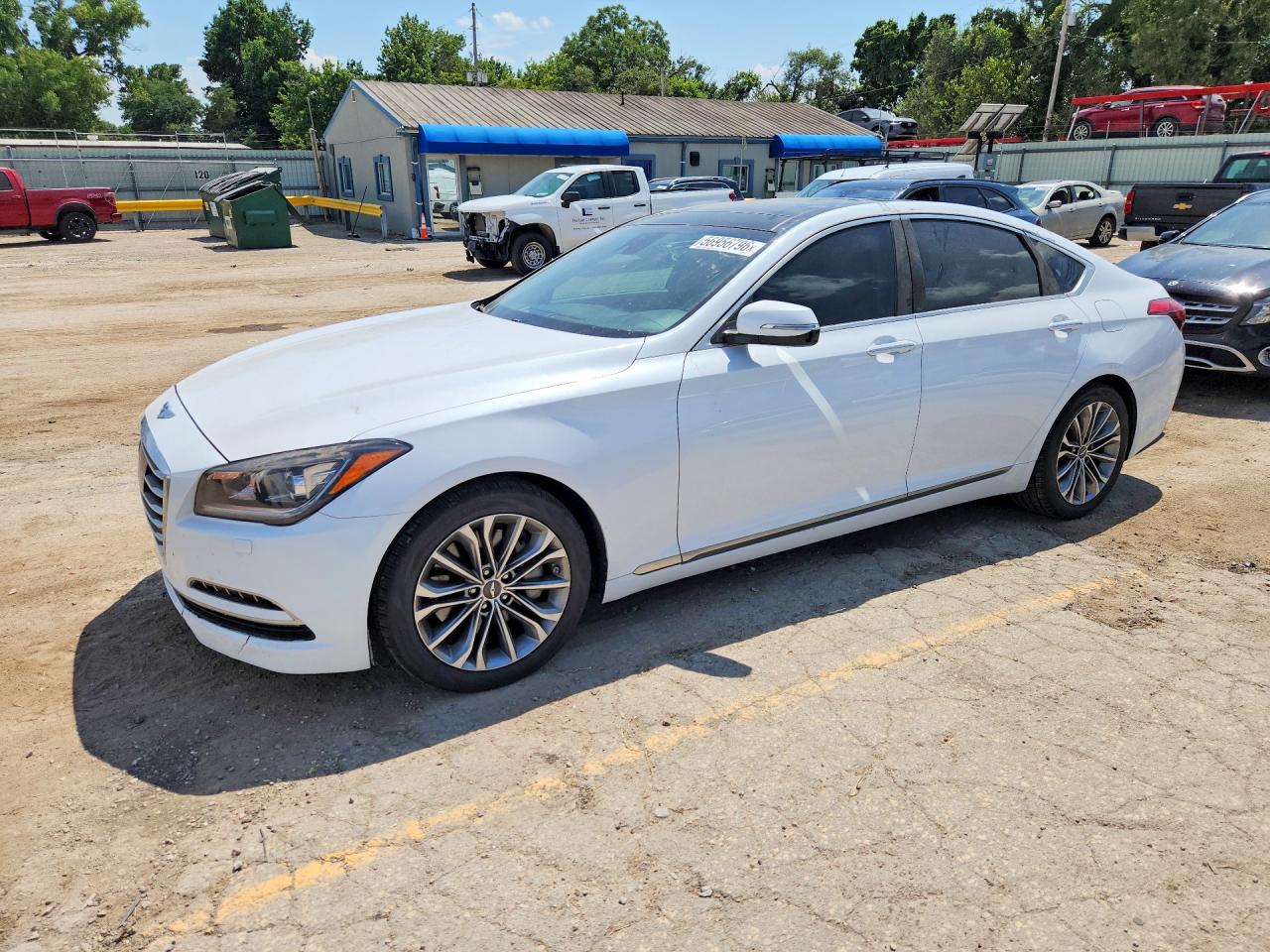 2015 Hyundai Genesis 3.8l White vin: KMHGN4JE4FU063875