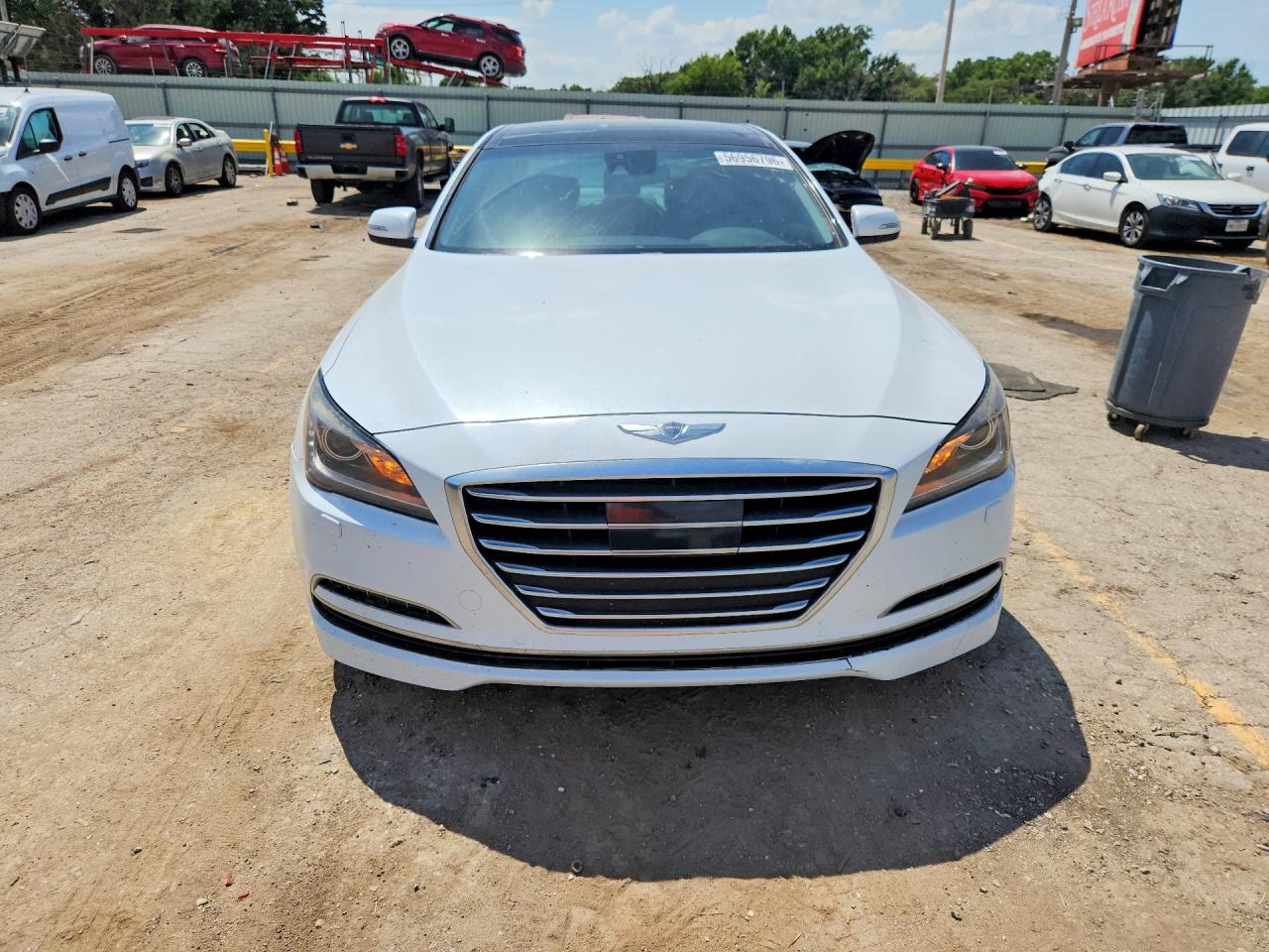 2015 Hyundai Genesis 3.8l White vin: KMHGN4JE4FU063875