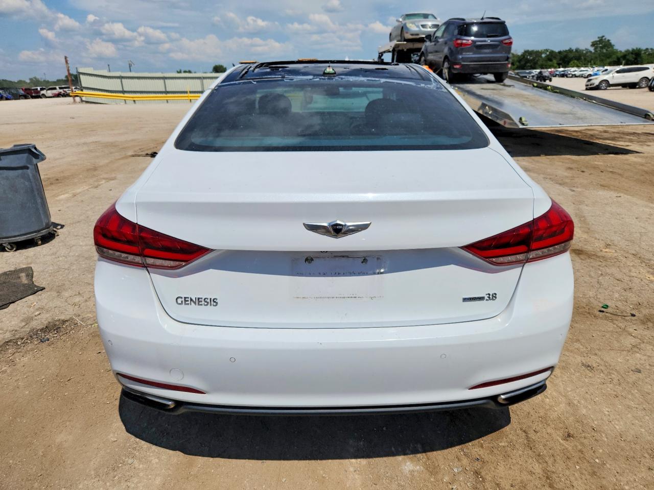 2015 Hyundai Genesis 3.8l White vin: KMHGN4JE4FU063875