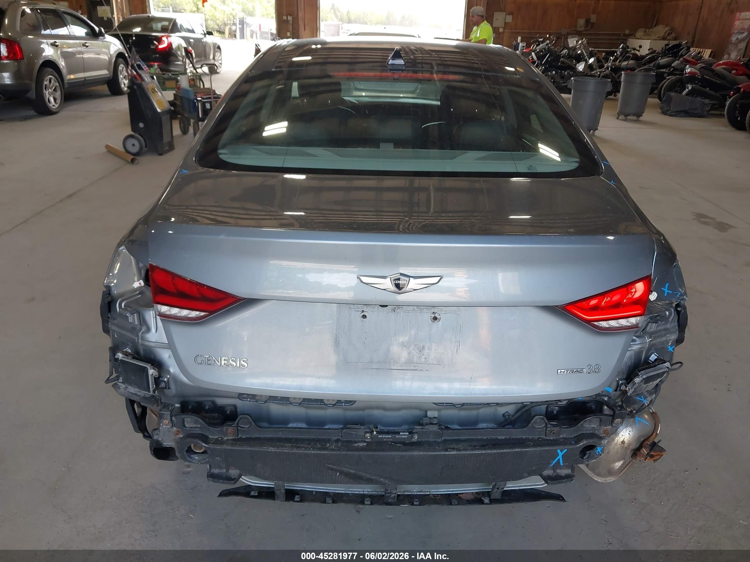 2015 Hyundai Genesis 3.8 Light Blue vin: KMHGN4JE4FU069207