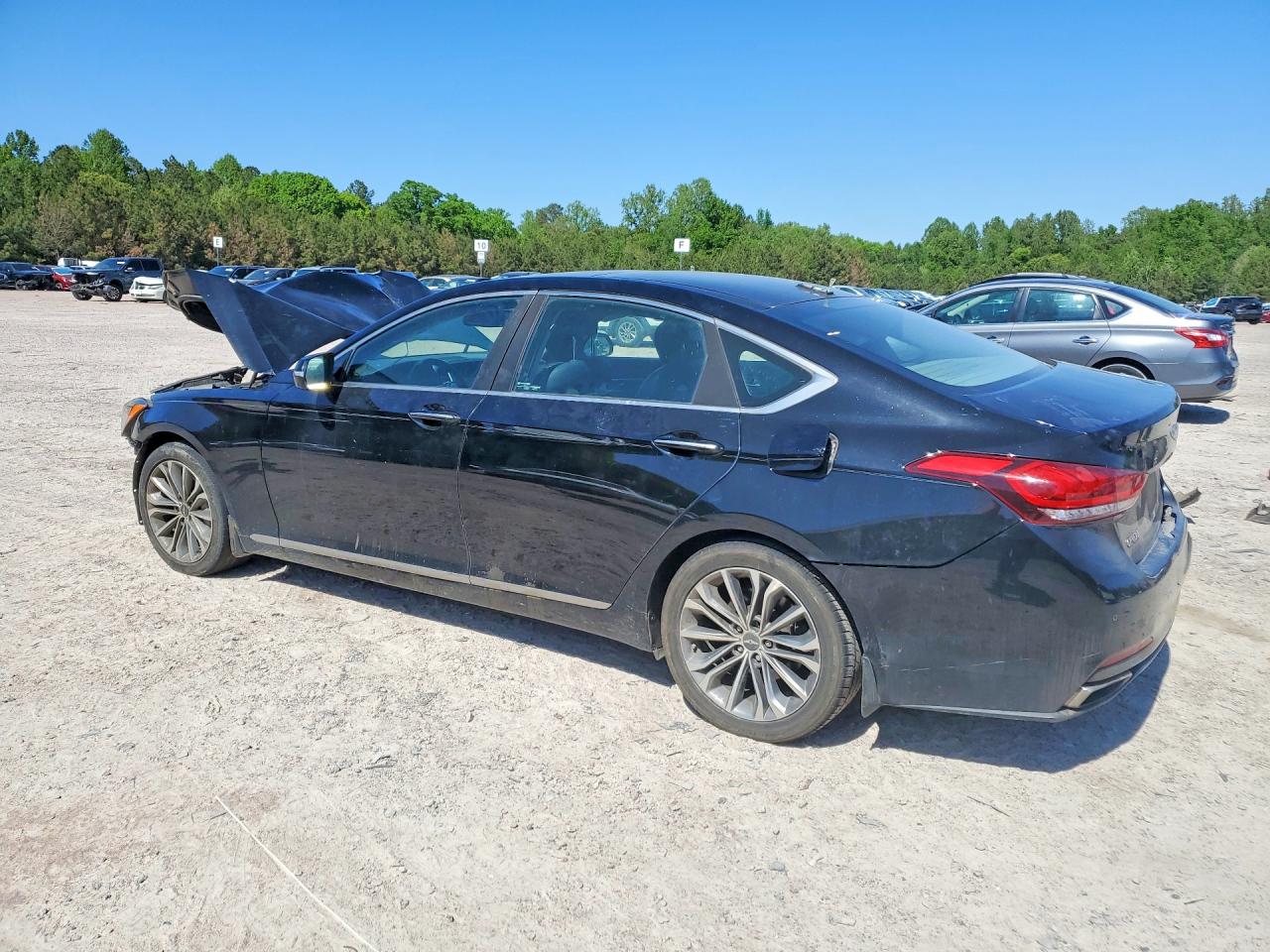 2015 Hyundai Genesis 3.8l Black vin: KMHGN4JE4FU070163
