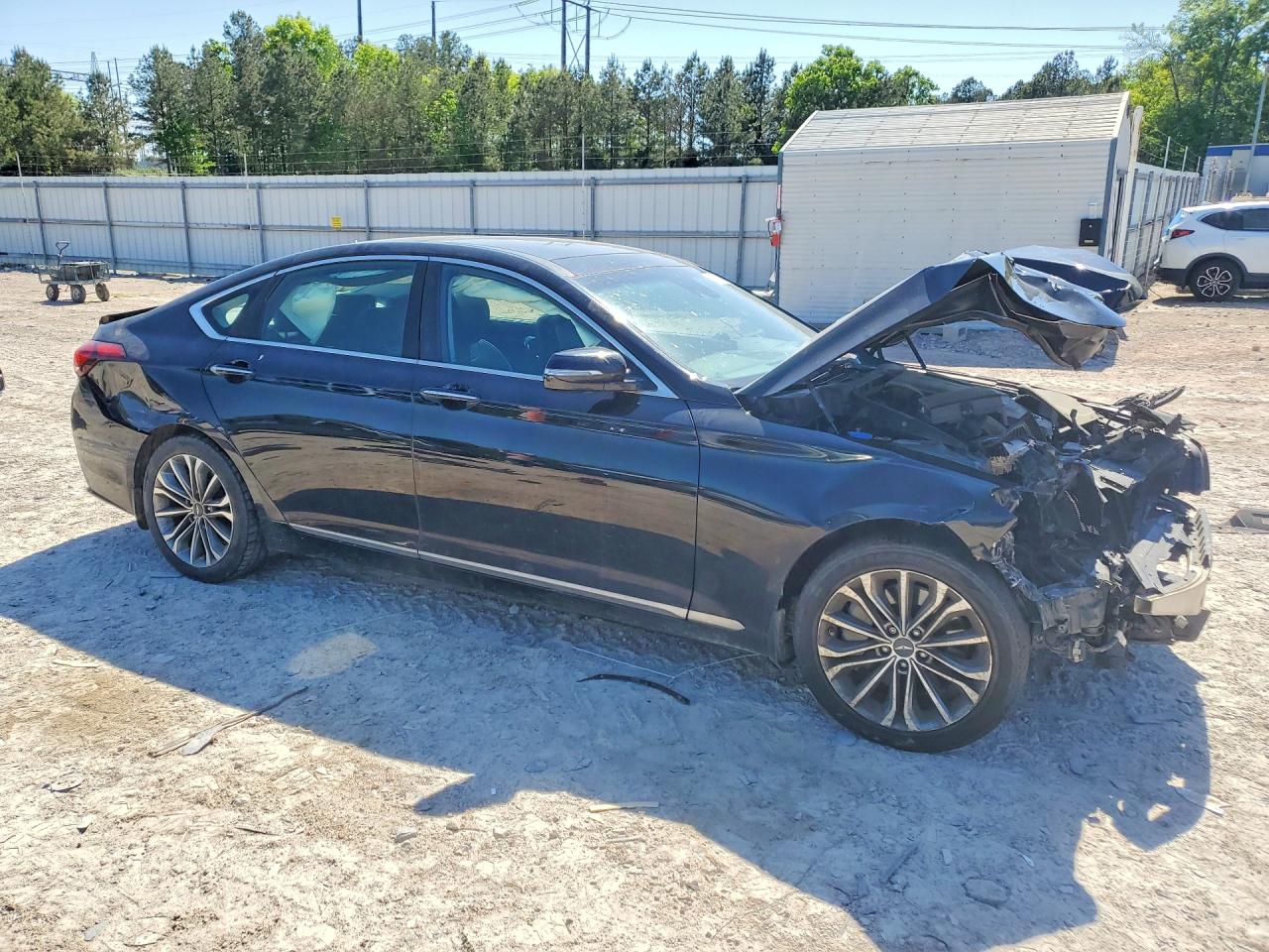 2015 Hyundai Genesis 3.8l Black vin: KMHGN4JE4FU070163