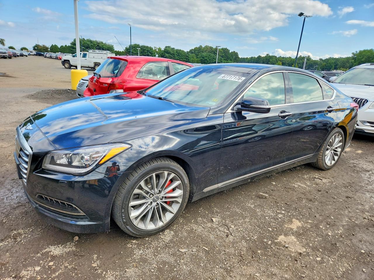 2015 Hyundai Genesis 3.8l Black vin: KMHGN4JE4FU073094