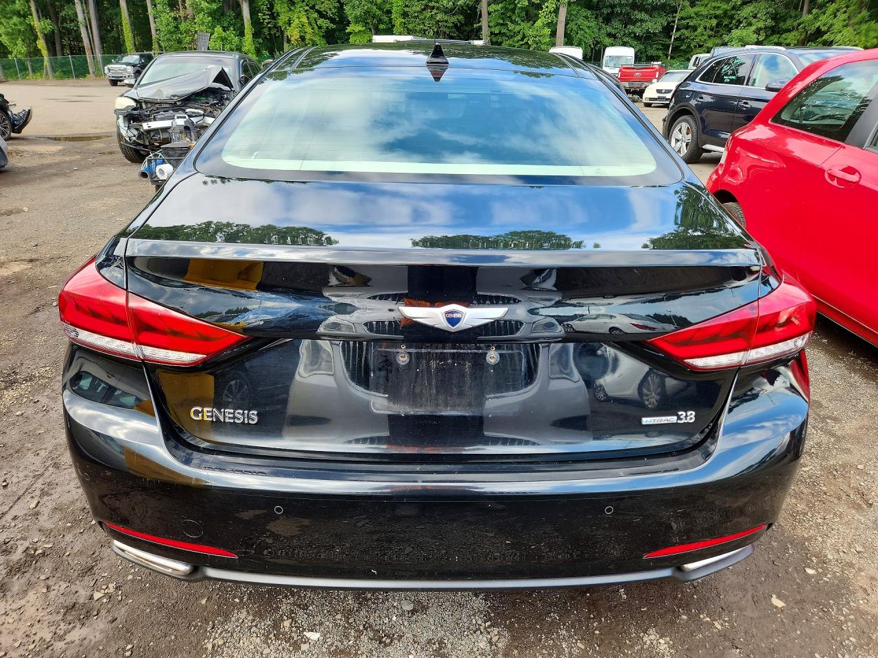 2015 Hyundai Genesis 3.8l Black vin: KMHGN4JE4FU073094