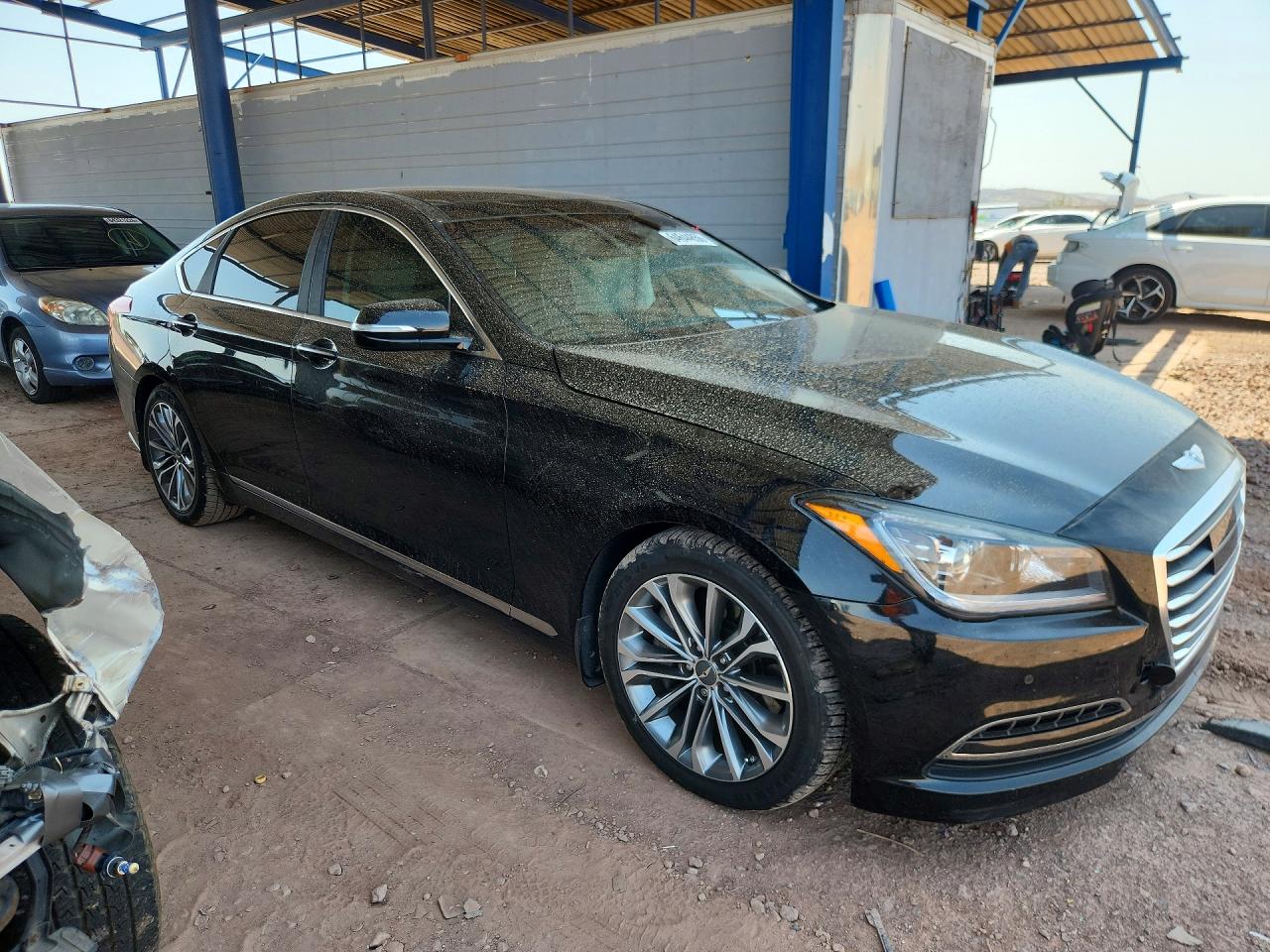 2015 Hyundai Genesis 3.8l Black vin: KMHGN4JE4FU095242
