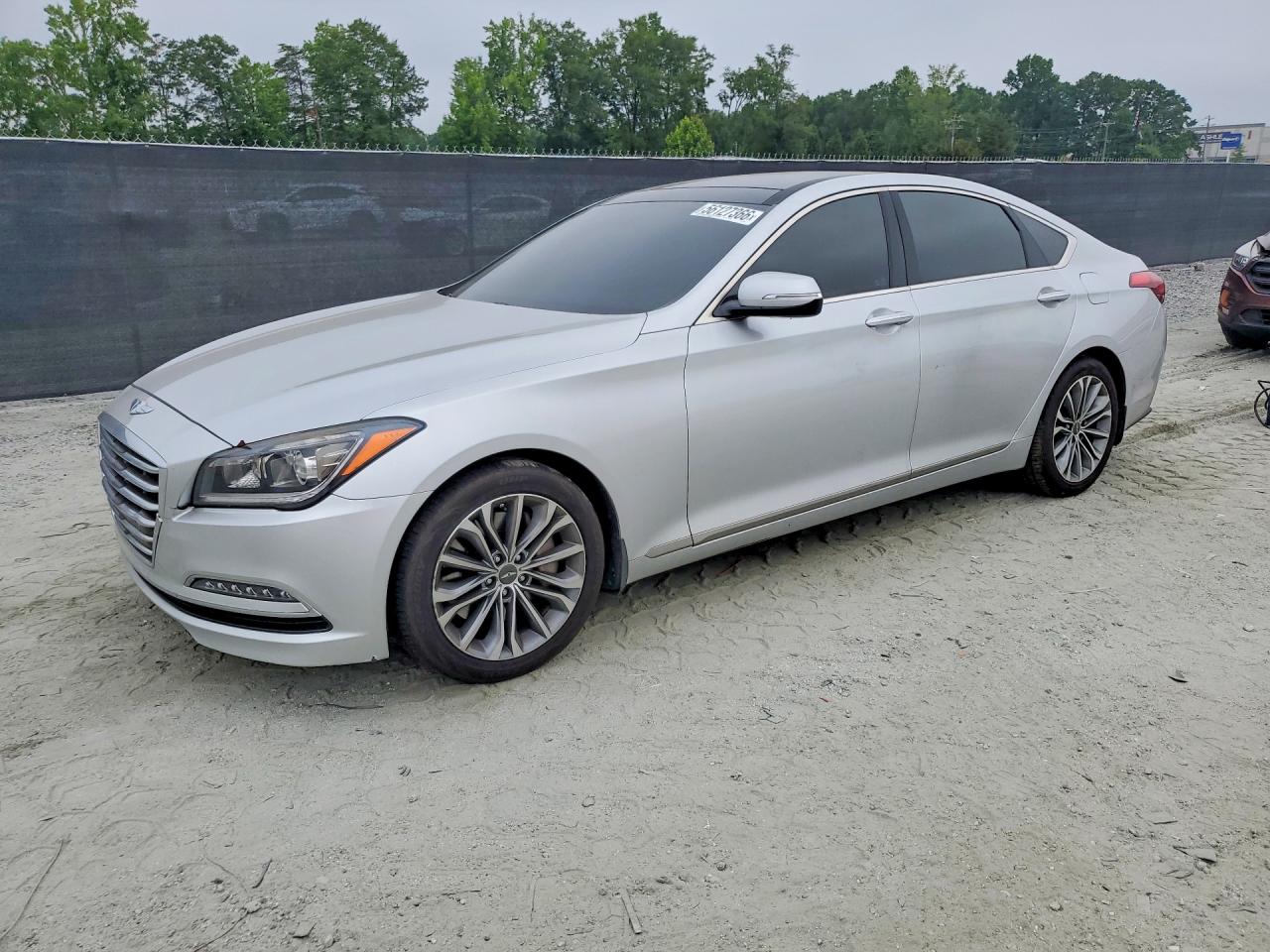 2016 Hyundai Genesis 3.8l Silver vin: KMHGN4JE4GU122327