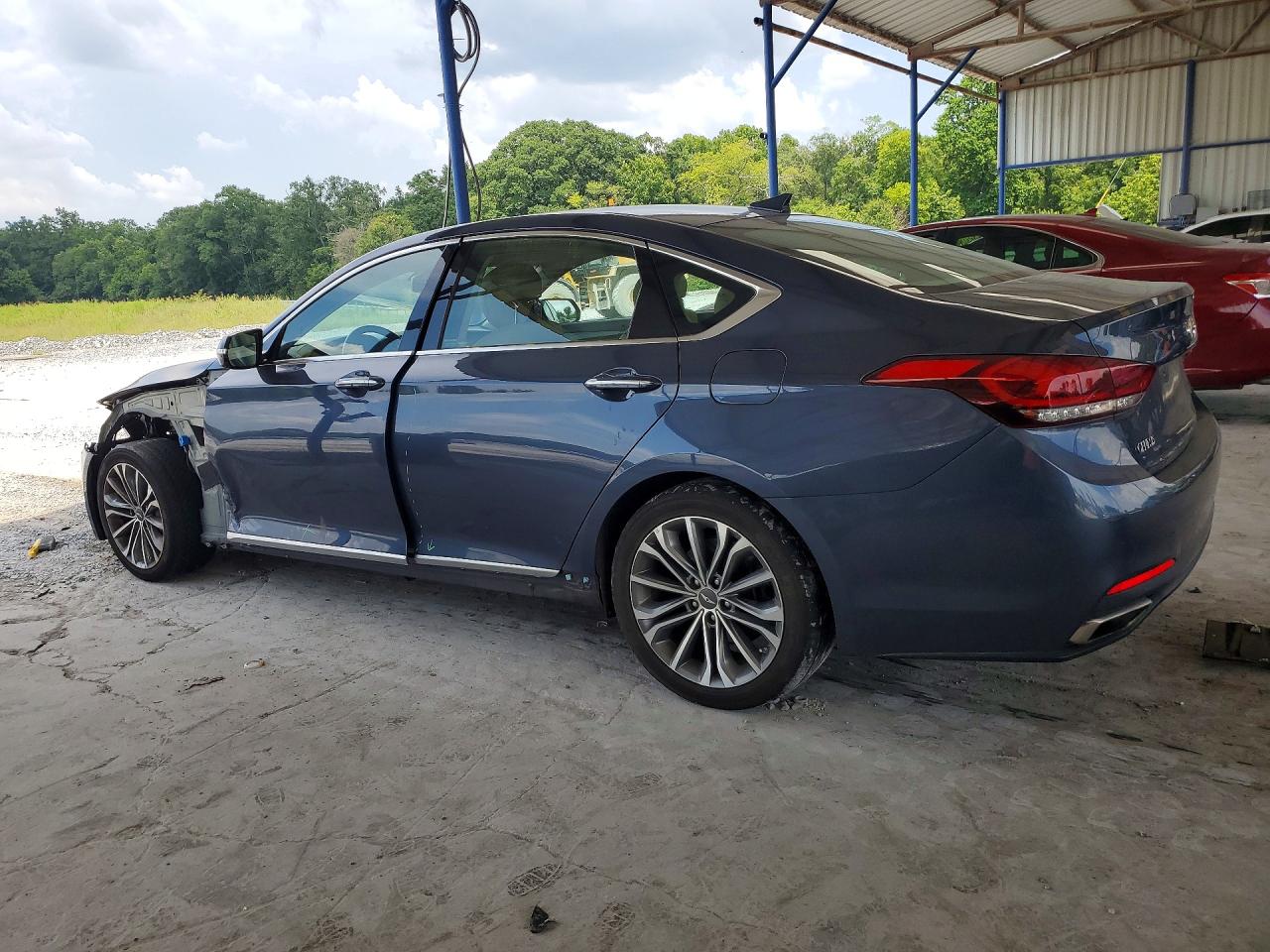 2015 Hyundai Genesis 3.8l Blue vin: KMHGN4JE5FU014605