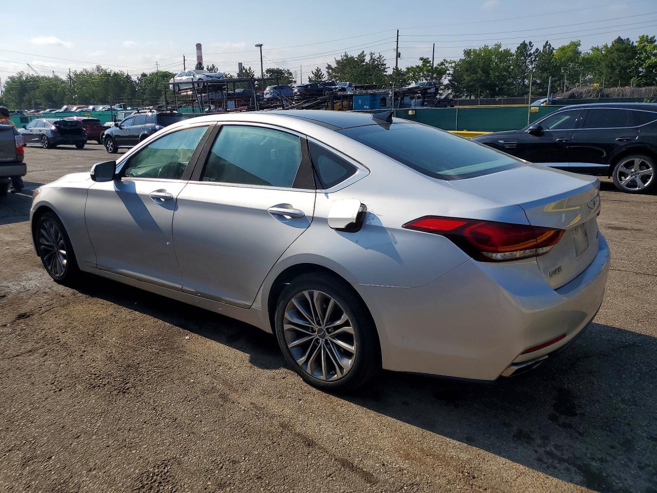2015 Hyundai Genesis 3.8l Silver vin: KMHGN4JE5FU016290