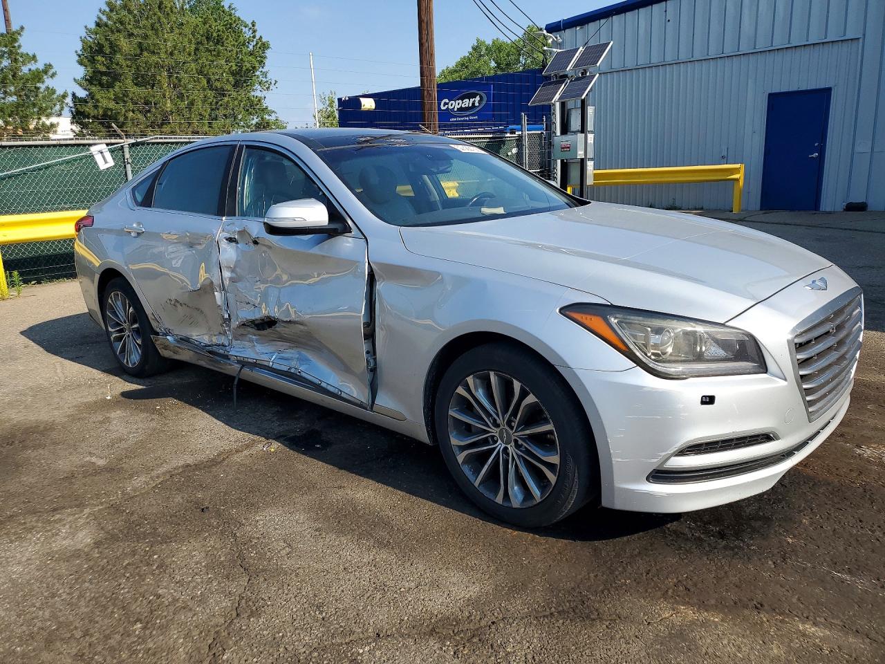 2015 Hyundai Genesis 3.8l Silver vin: KMHGN4JE5FU016290
