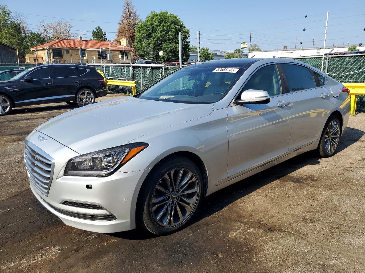 2015 Hyundai Genesis 3.8l Silver vin: KMHGN4JE5FU016290