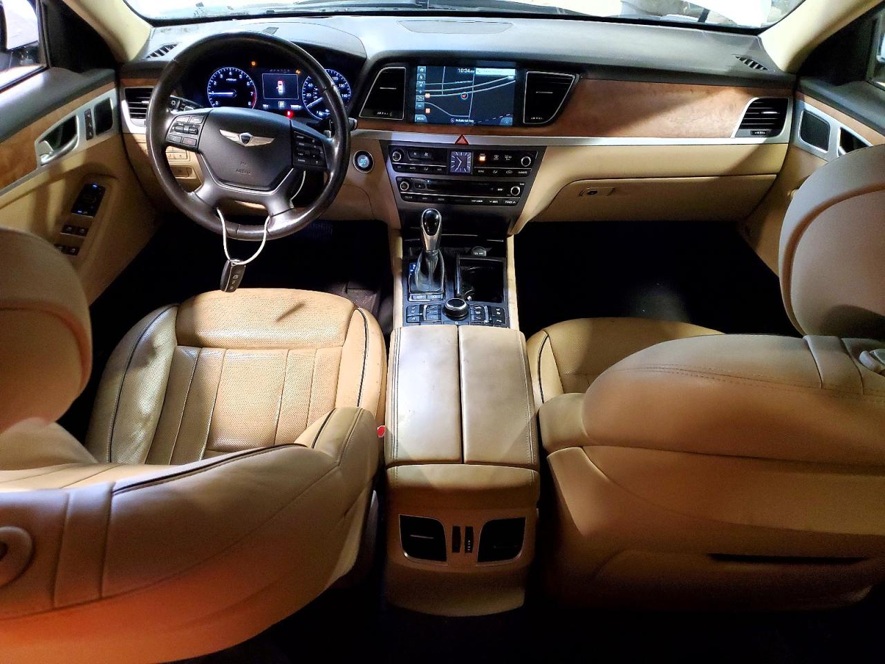 2015 Hyundai Genesis 3.8l White vin: KMHGN4JE5FU024308